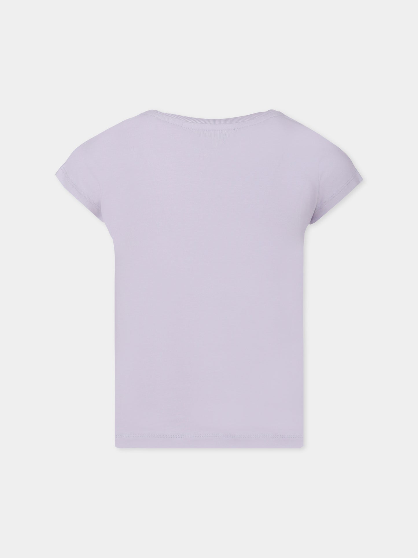 T-shirt Raghhilde lilla per bambina con gatto,Molo,2W25A205 9730