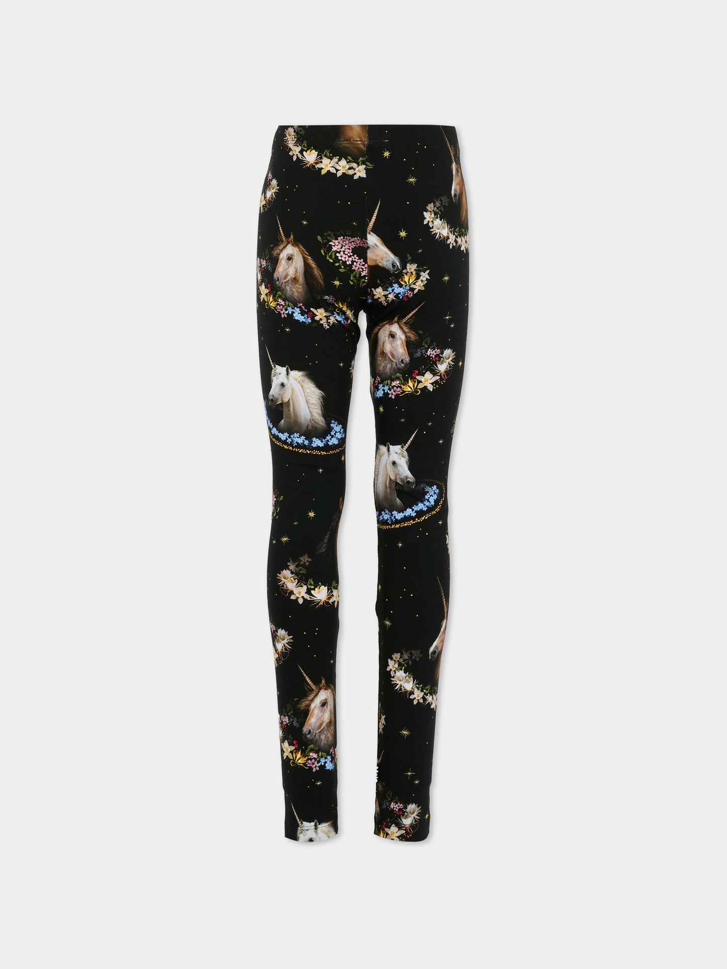 Leggings Niki neri per bambina con unicorni,Molo,2W25F204 9383