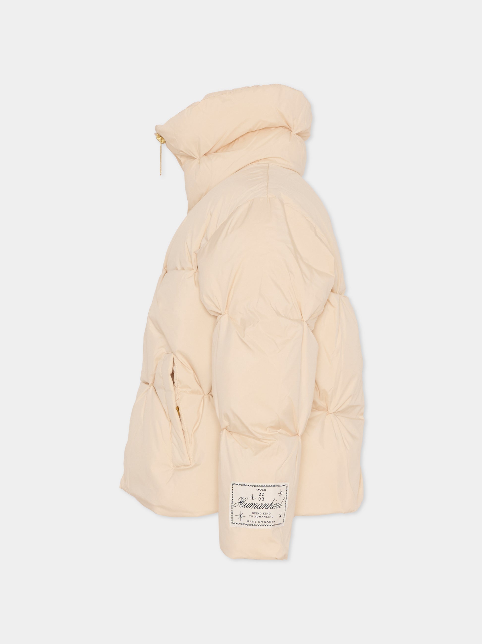 Piumino Helsa avorio per bambina con logo,Molo,5W25M304 5553