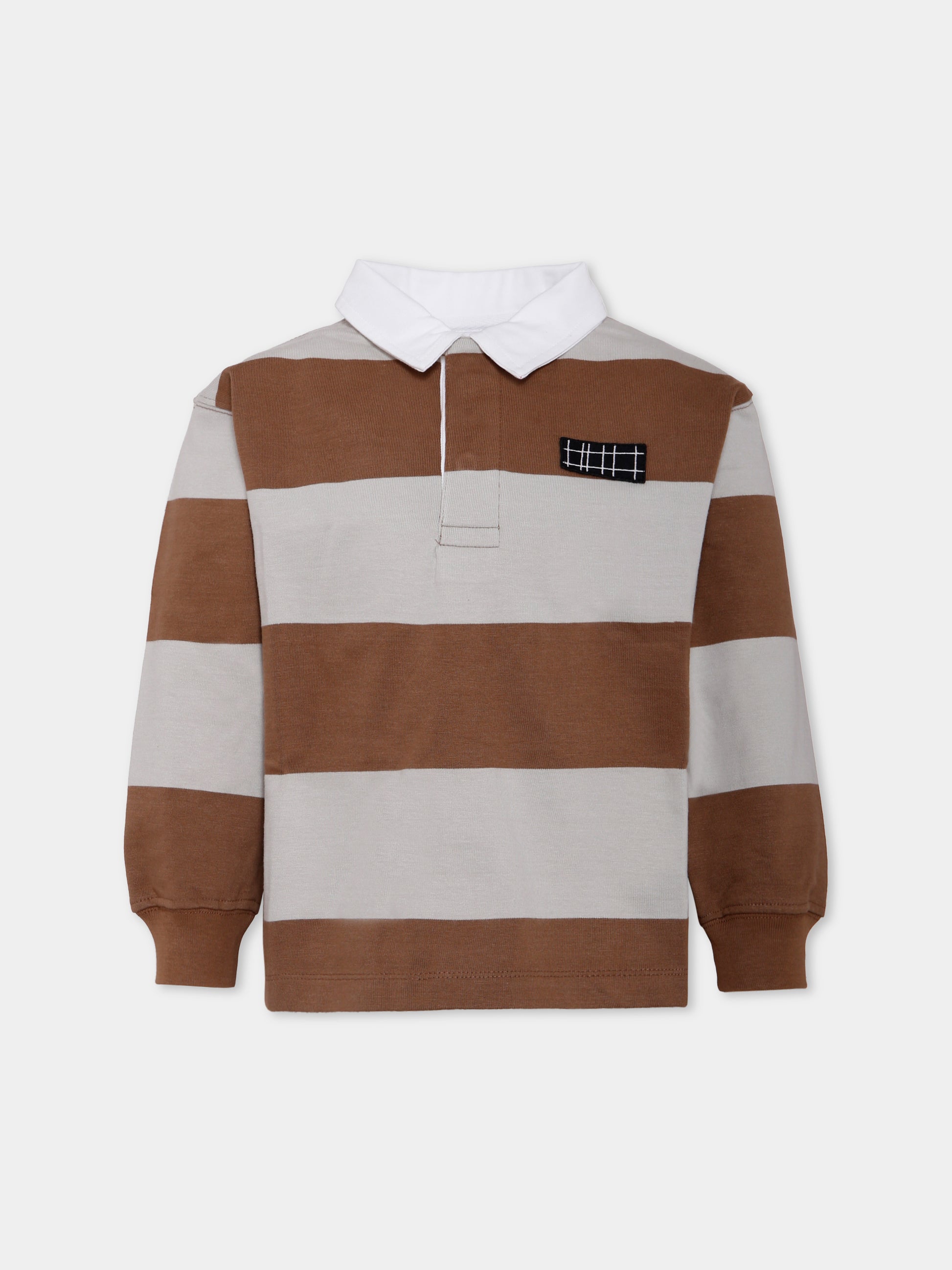 Polo Relz marrone per bambino,Molo,1W25A401 4961