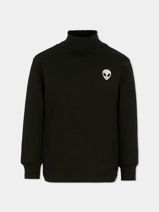 Dolcevita Ronoy nero per bambino con alieno,Molo,1W25A405 0099