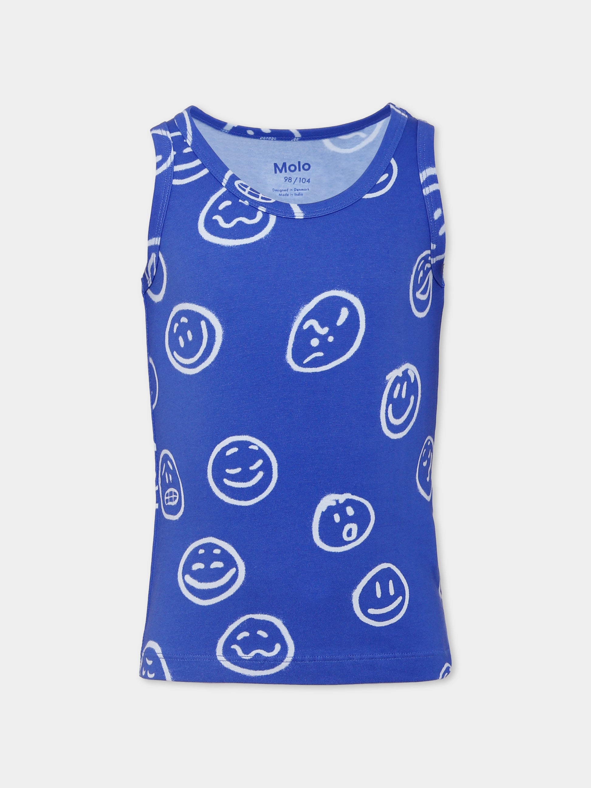 Set canottiere Jayden blu per bambino smile,Molo,1W25Q101 9458