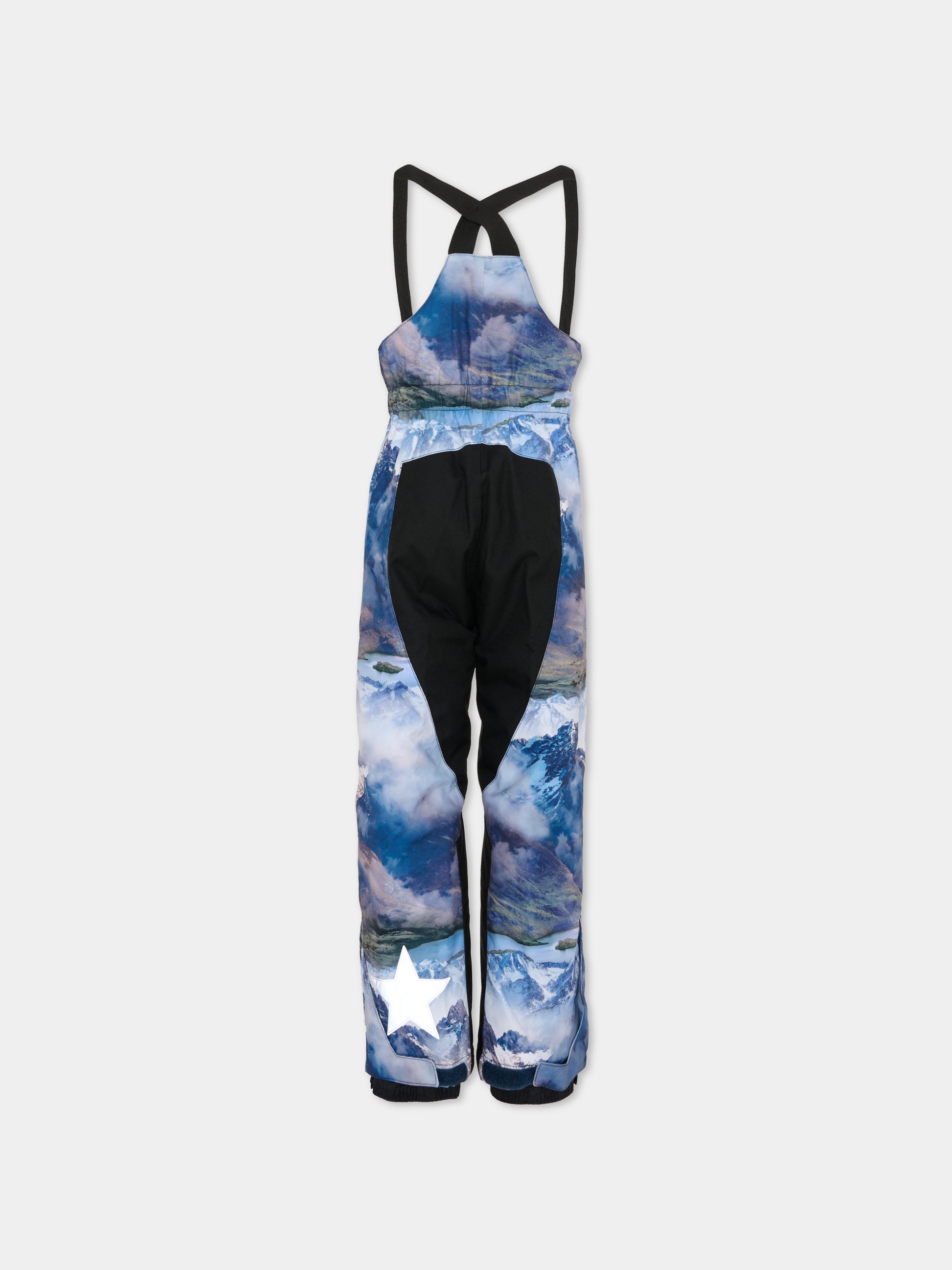 Pantaloni da neve Play Pro blu per bambino con stampa montagna,Molo,5W25I301 9367