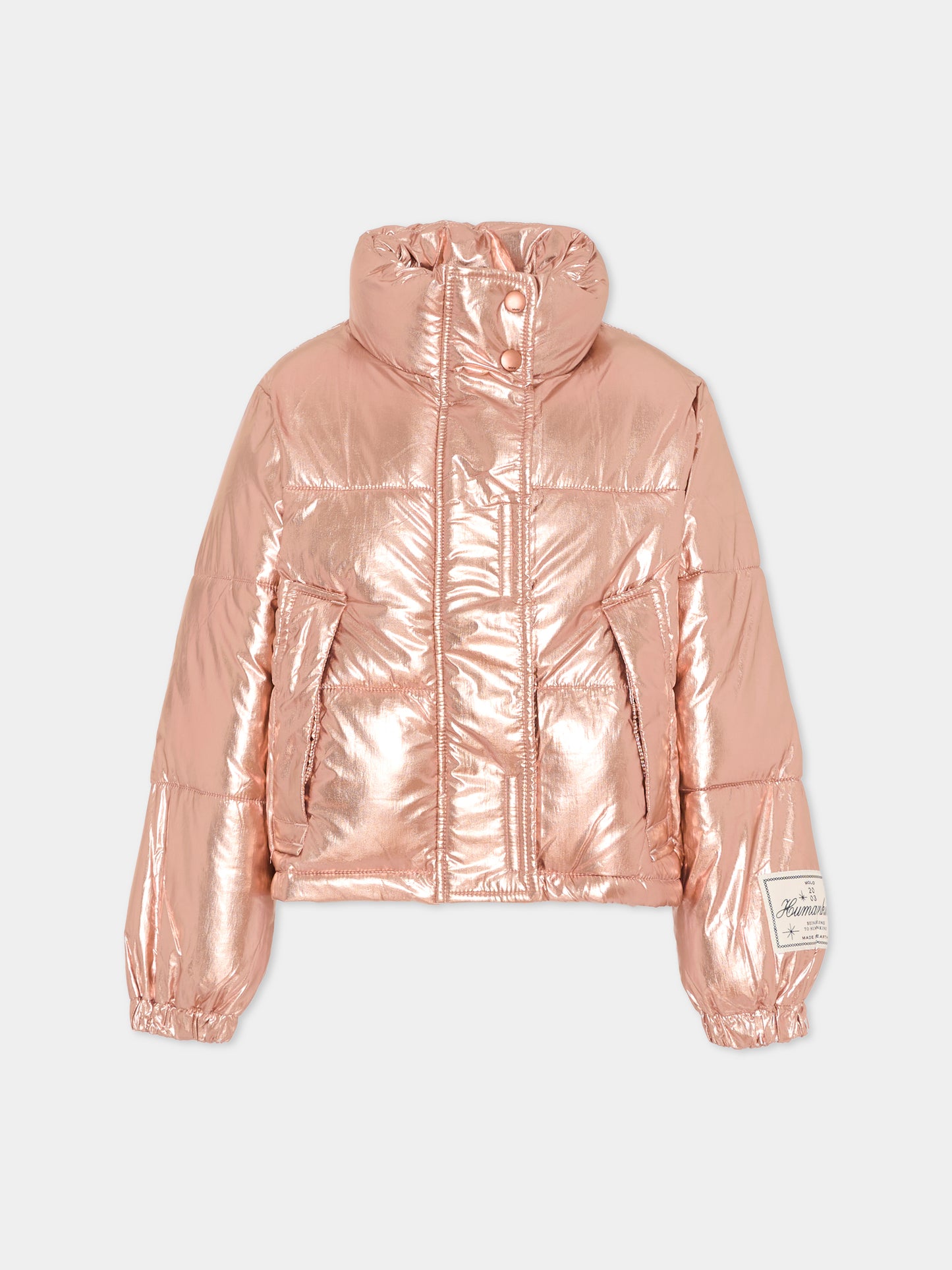 Piumino Hansine rosa per bambina con logo,Molo,5W25M322 5399