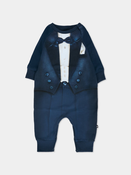 Tutina Fairfax blu per neonato con smoking,Molo,6W25B503 9765