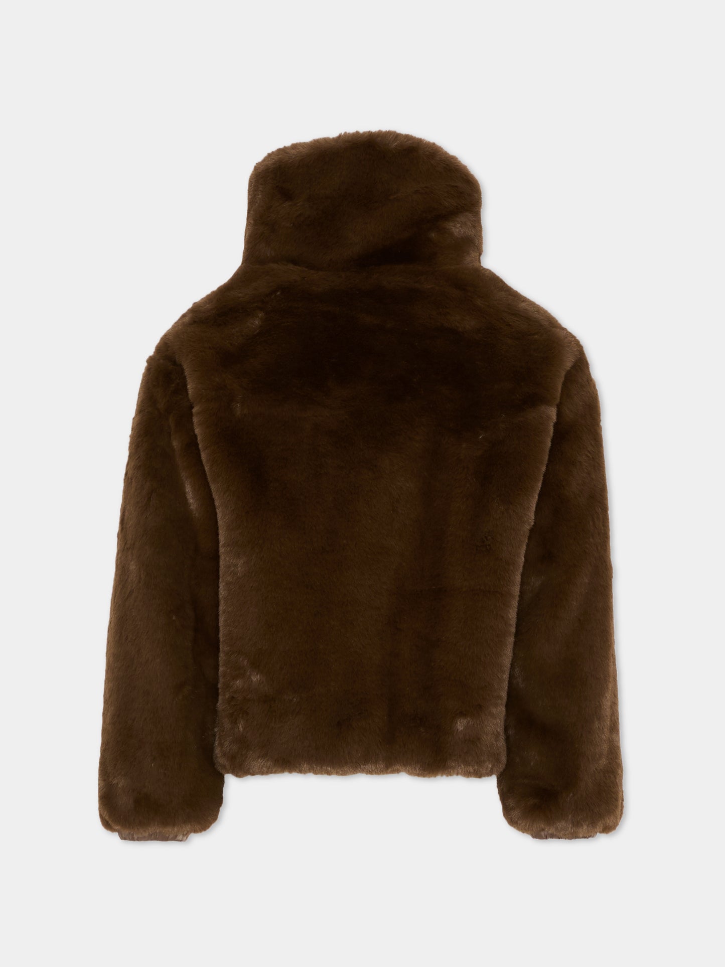 Ecopelliccia Ceri marrone reversibile per bambina,Save The Duck Kids,J31352G FURY21 40038