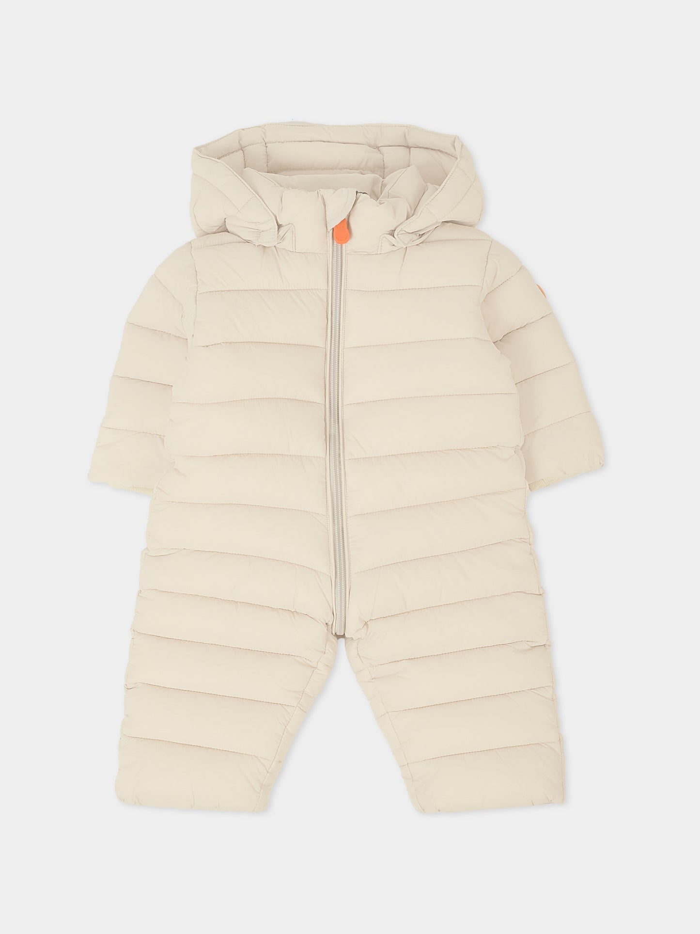 Piumino Storm beige per neonati con logo,Save The Duck Kids,I30002X GIGA21 40019