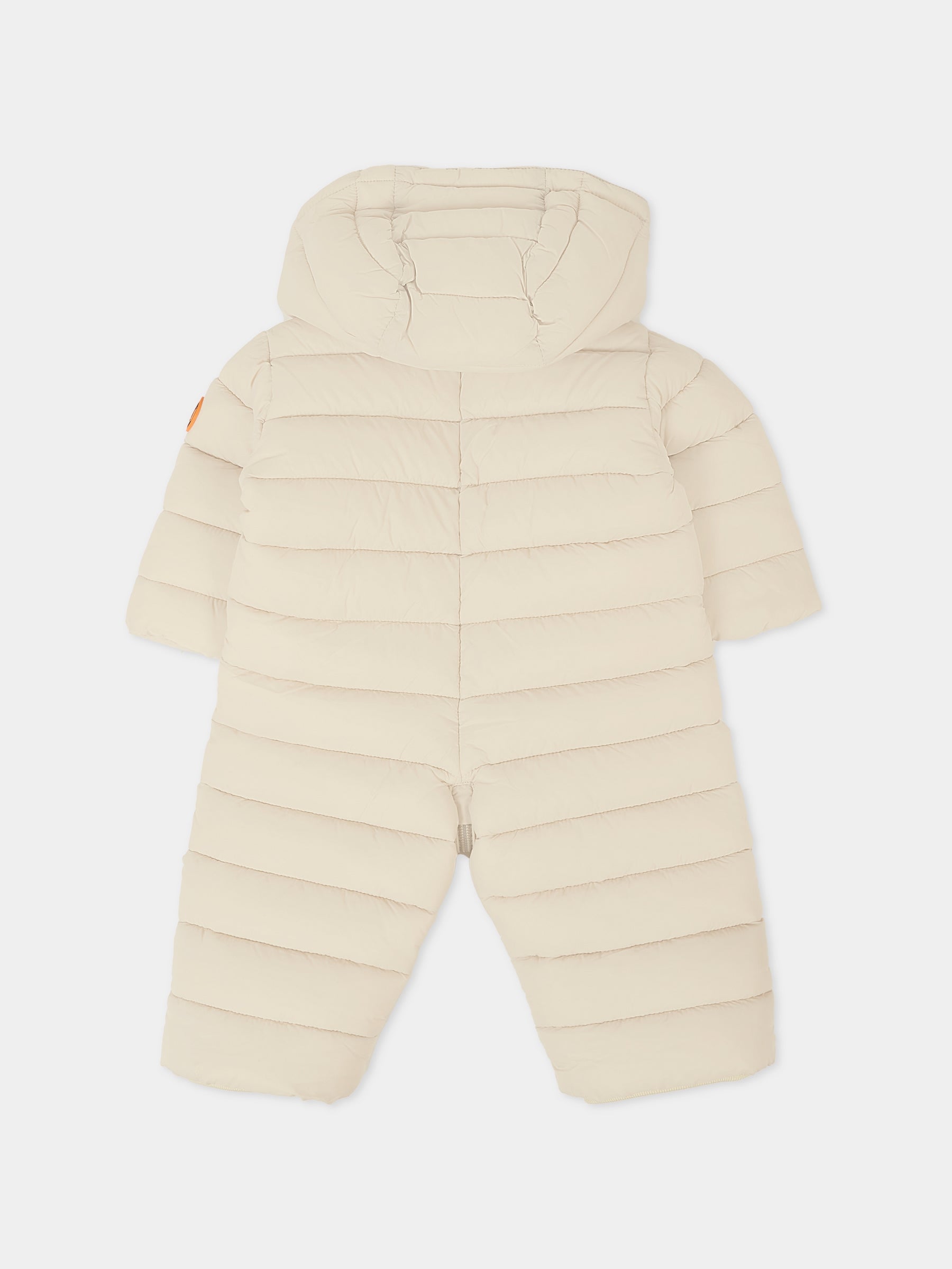 Piumino Storm beige per neonati con logo,Save The Duck Kids,I30002X GIGA21 40019