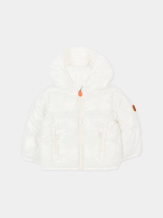 Piumino Jody bianco per neonati con logo,Save The Duck Kids,I30004X LOVE21 00002
