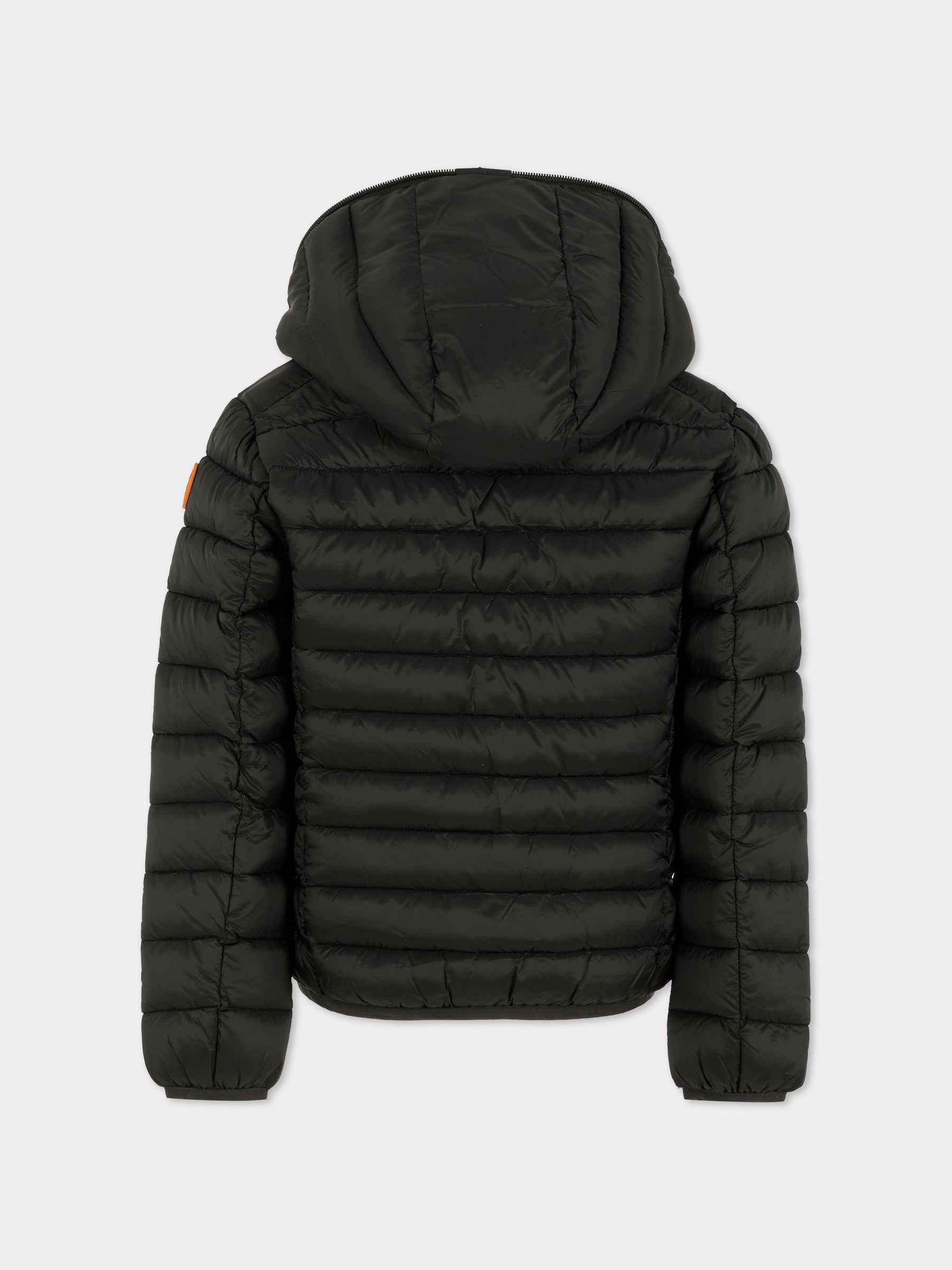 Piumino Dony nero per bambino con logo,Save The Duck Kids,J30650B GIGA21 10000