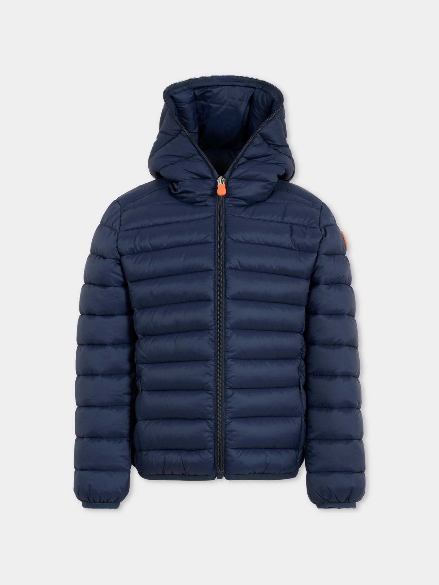 Piumino Dony blu per bambino con logo,Save The Duck Kids,J30650B GIGA21 90000