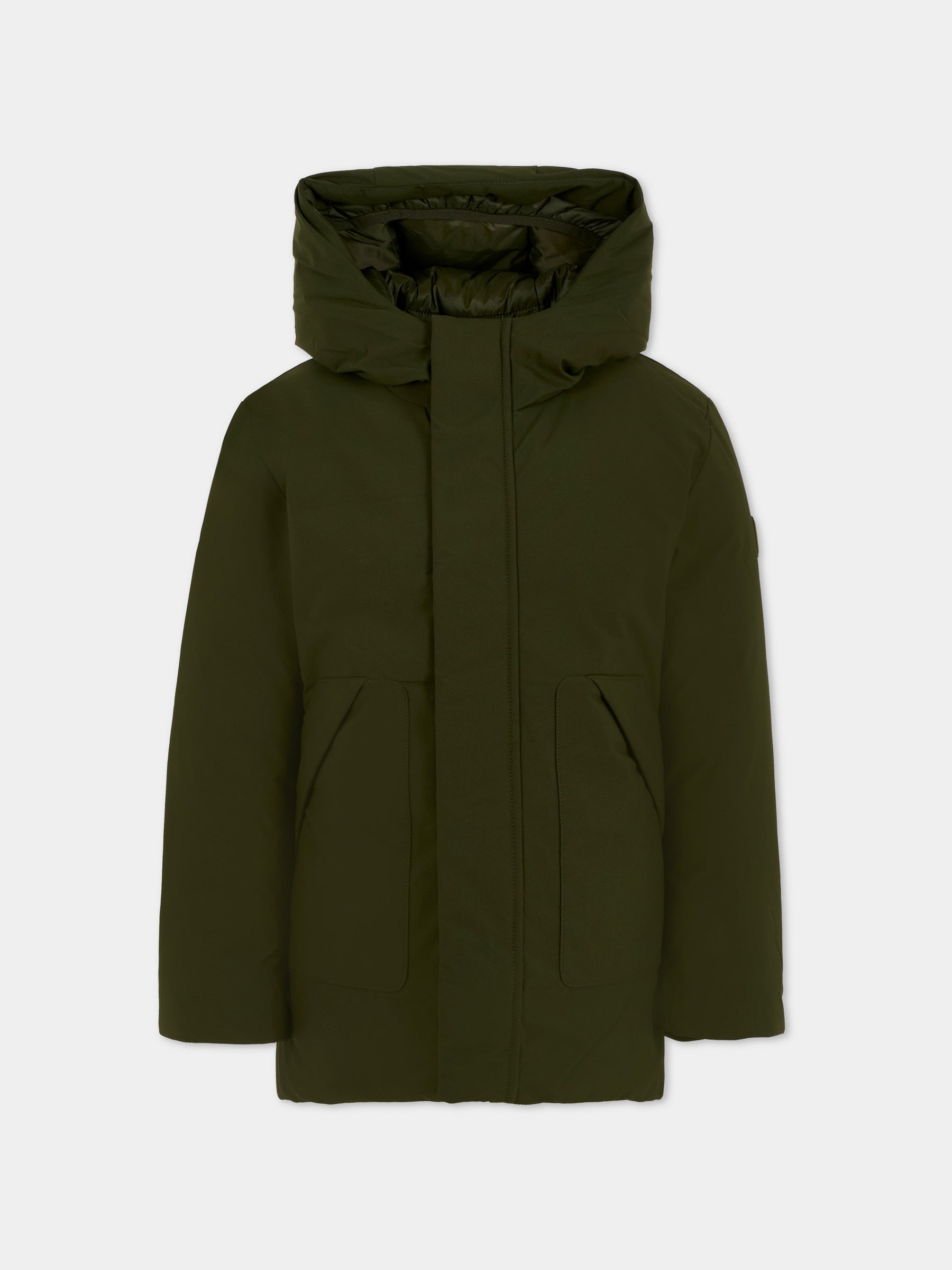 Piumino verde per bambino con logo,Save The Duck Kids,J41447B MATT21 50071