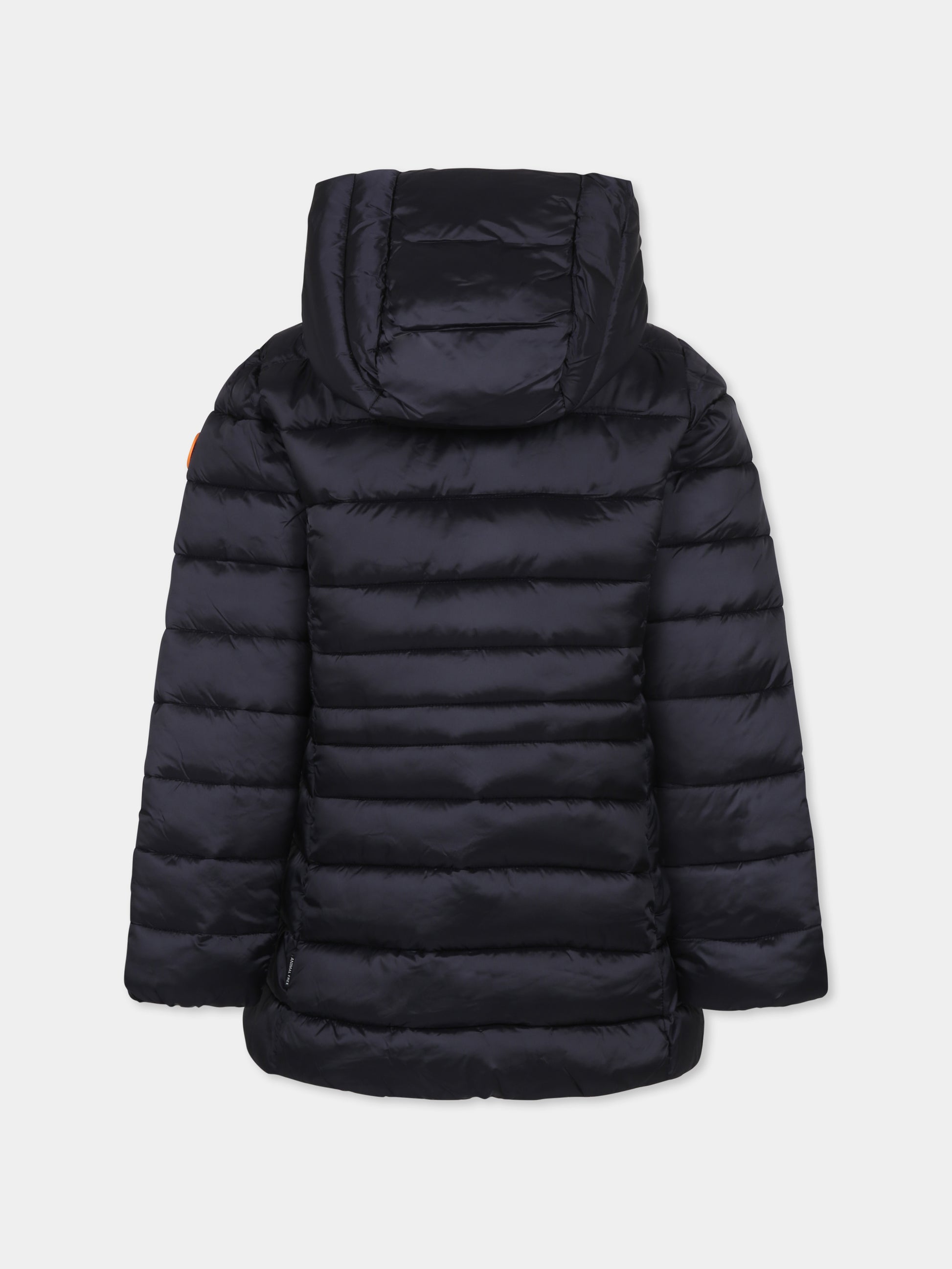 Piumino Maggy nero per bambina con logo,Save The Duck Kids,J47300G IRIS19 10000