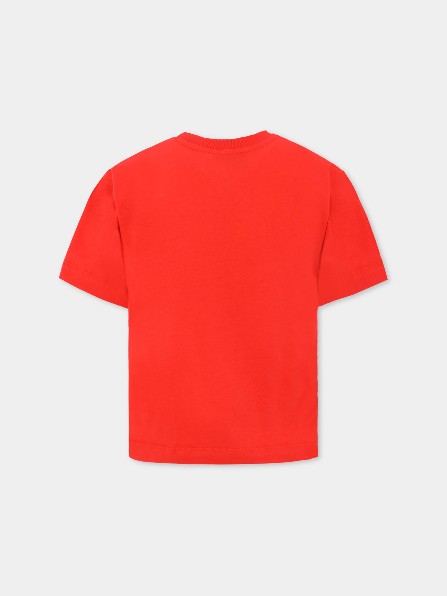 T-shirt rossa per bambini con Teddy Bear,Moschino Kids,HMM05G LAA10 50109