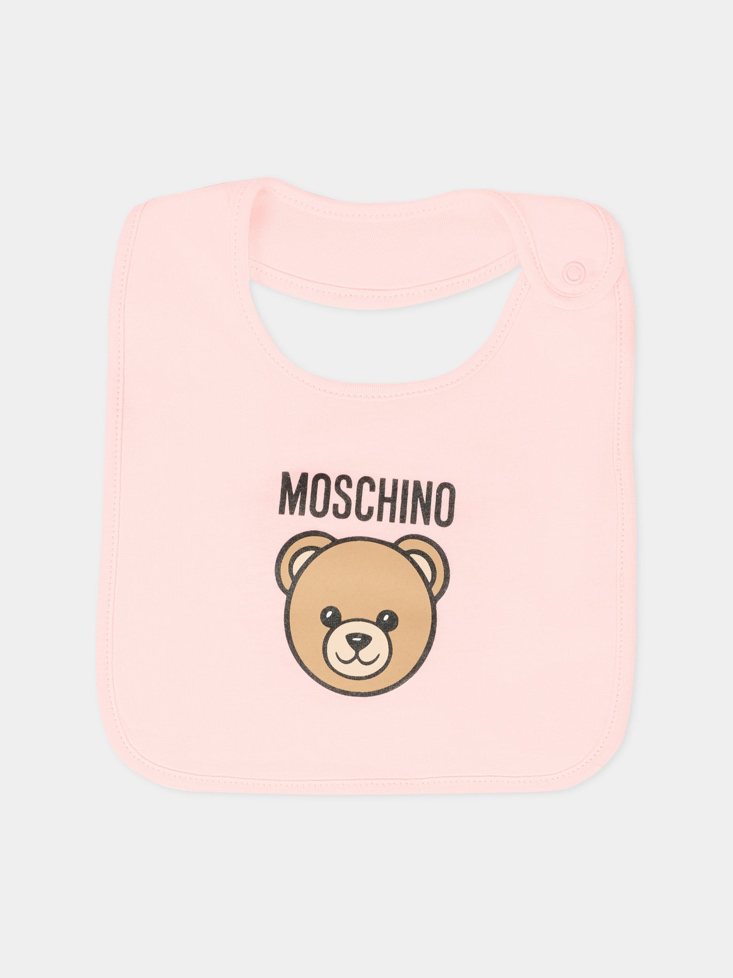 Set tutine rosa per neonata con Teddy Bear,Moschino Kids,MMY08B LCA40 50209