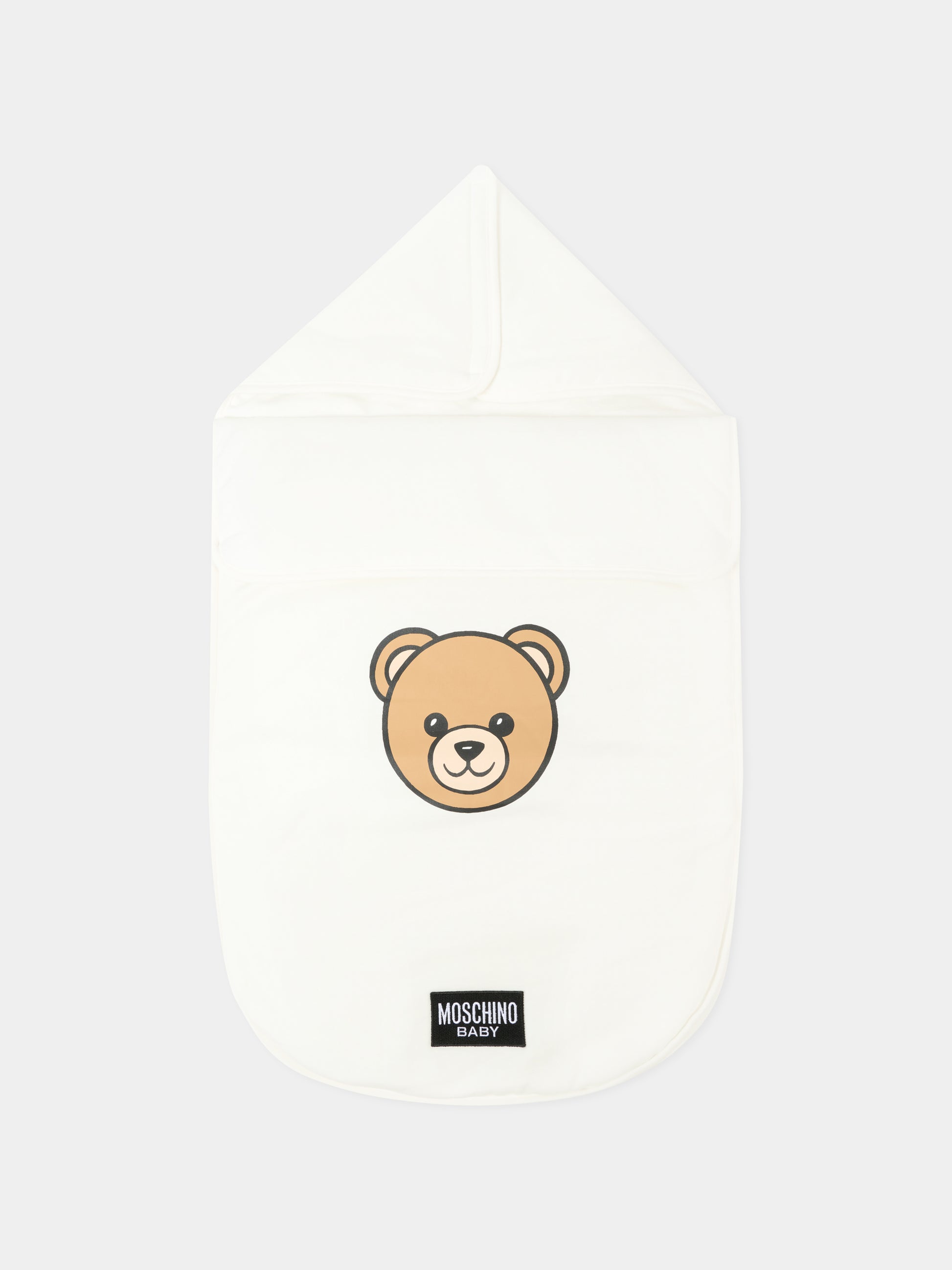 Sacco nanna avorio per neonati con Teddy Bear,Moschino Kids,MNE00P LCA40 10063