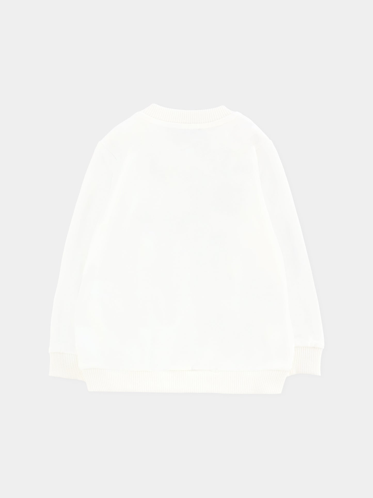 Felpa avorio per neonati con logo e Teddy Bear,Moschino Kids,MNF060 LCA40 10063