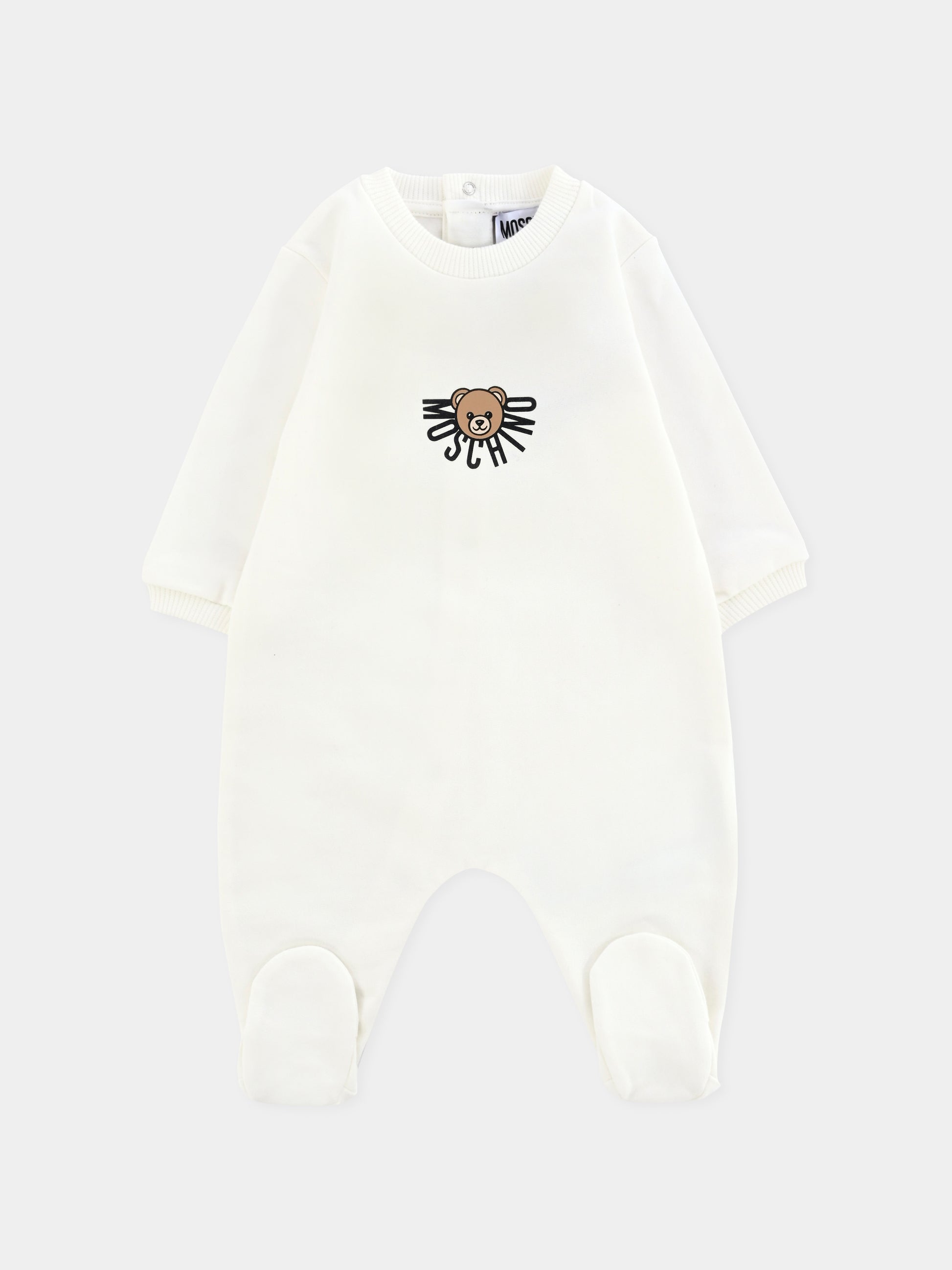 Tutina avorio per neonati con Teddy Bear,Moschino Kids,MNY05L LCA40 10063