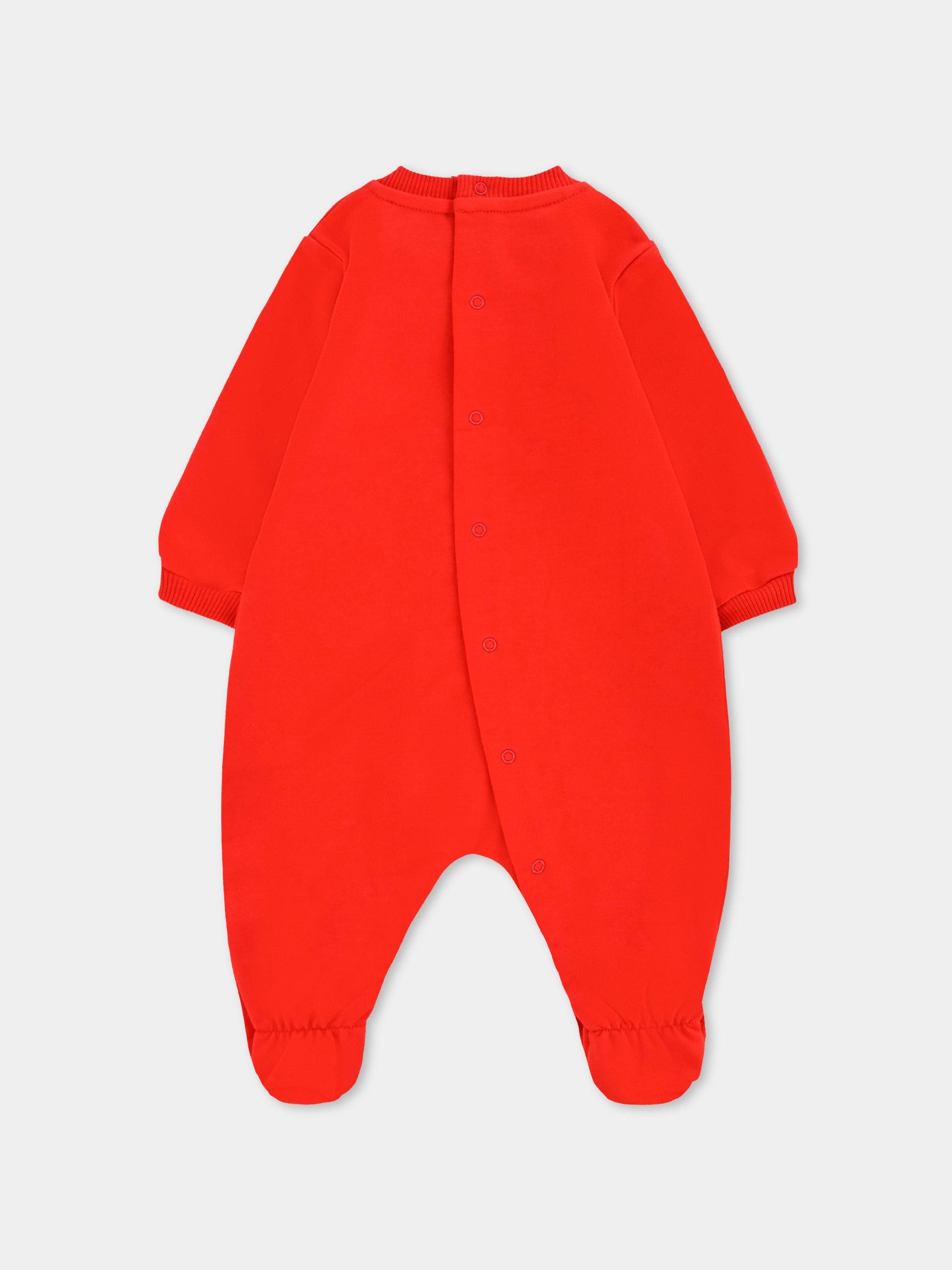 Tutina rossa per neonati con Teddy Bear,Moschino Kids,MNY05L LCA40 50109