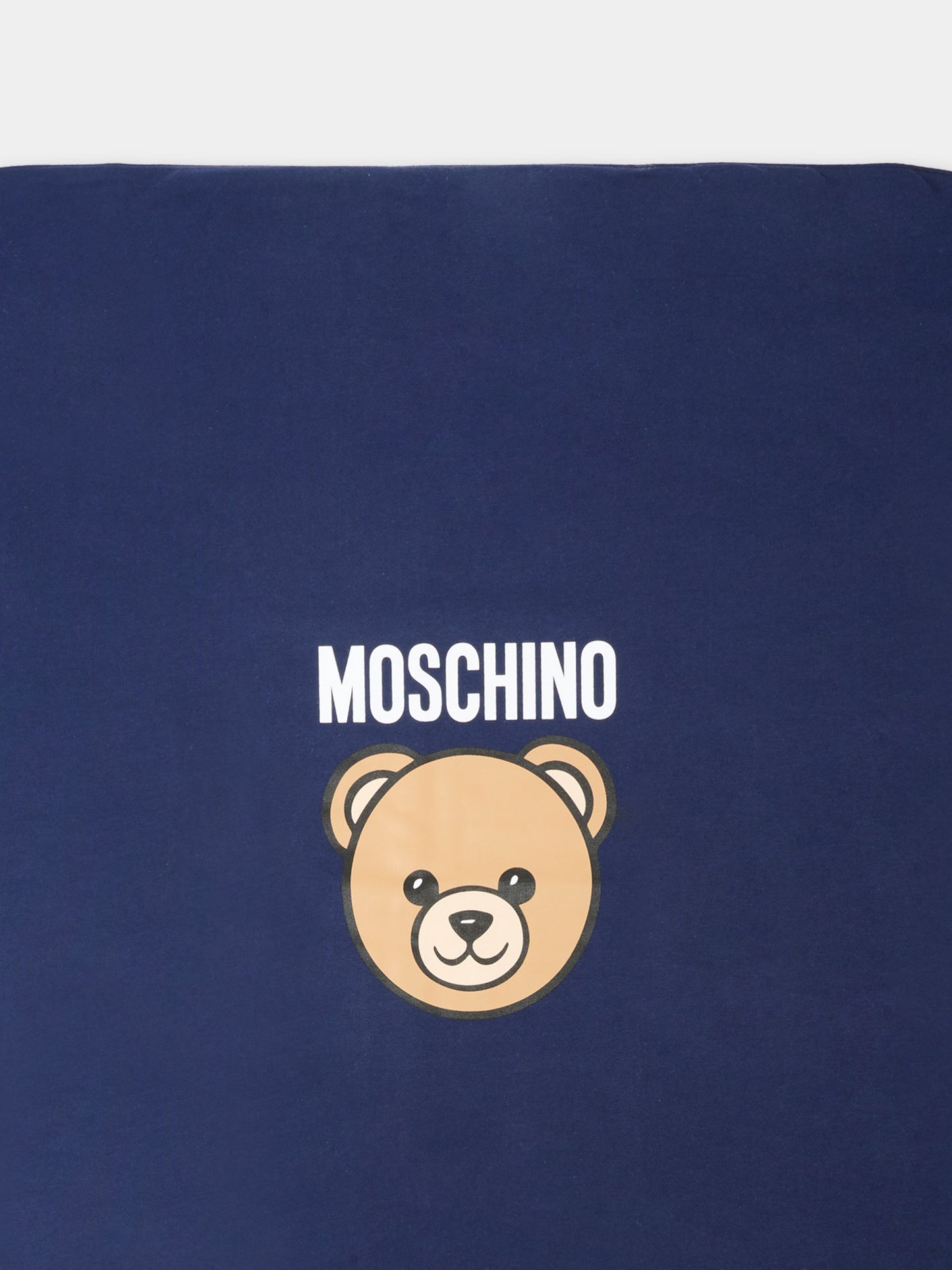 Coperta blu per neonato con Teddy Bear,Moschino Kids,MQB00F LCA40 40016