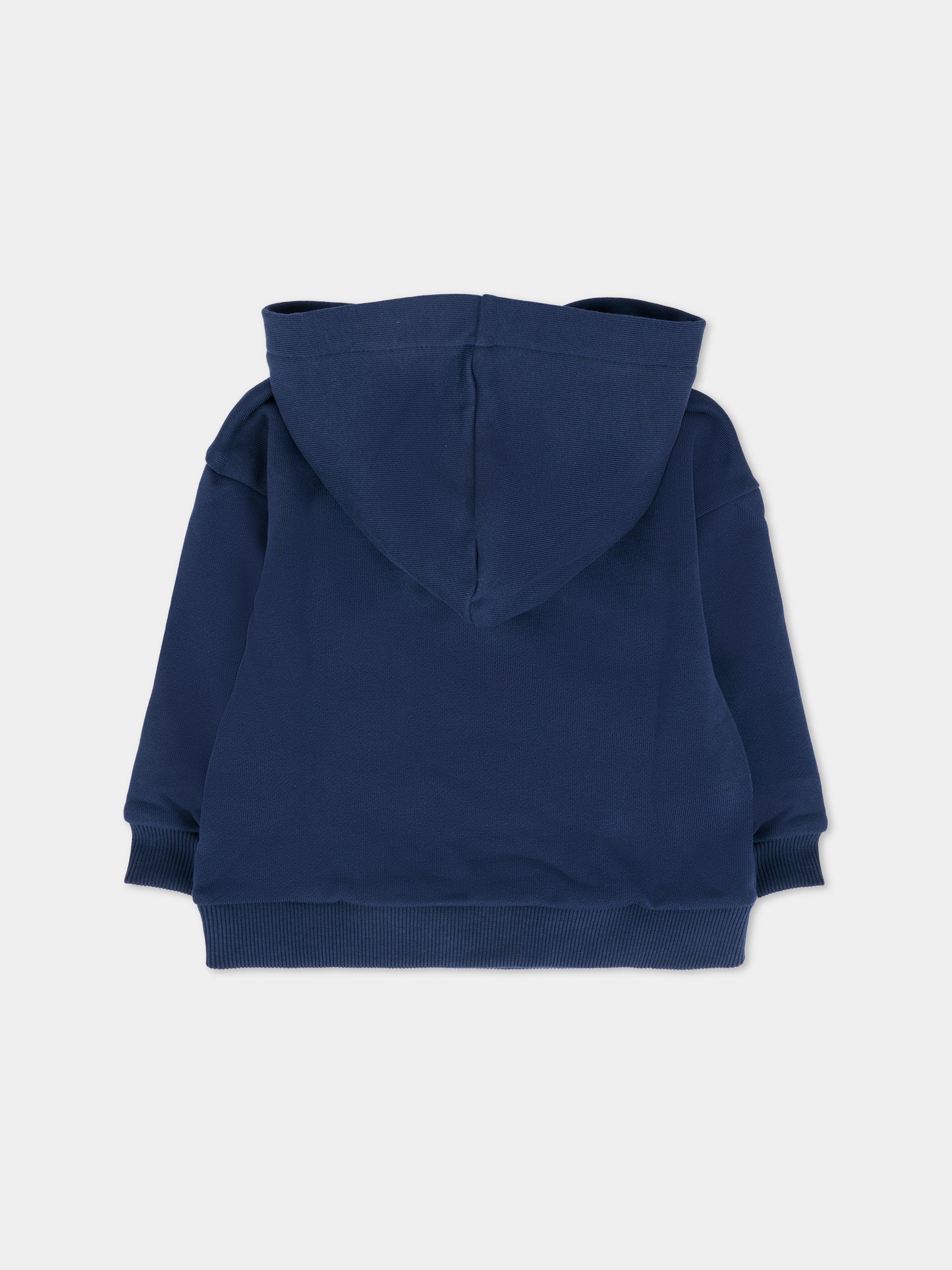 Felpa blu per neonati con Teddy Bear e logo,Moschino Kids,MUF05Z LCA15 40016