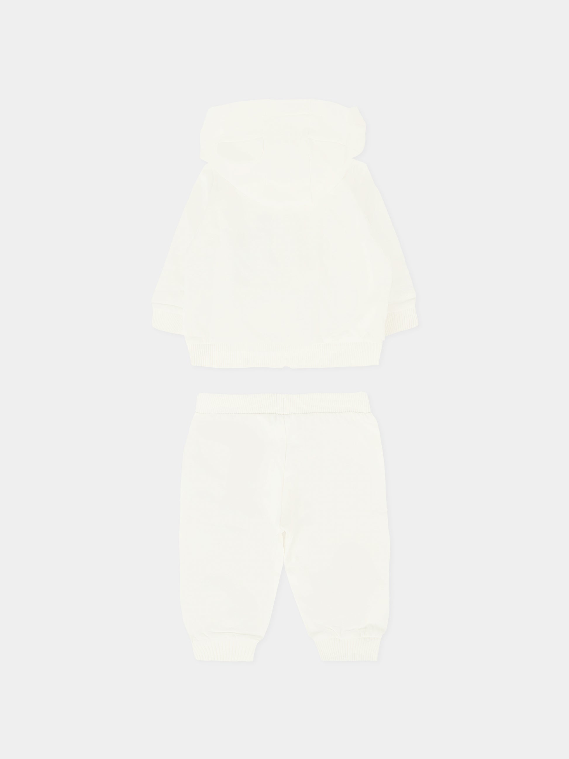 Completo avorio per neonati con Teddy Bear,Moschino Kids,MUK05D LCA63 10063