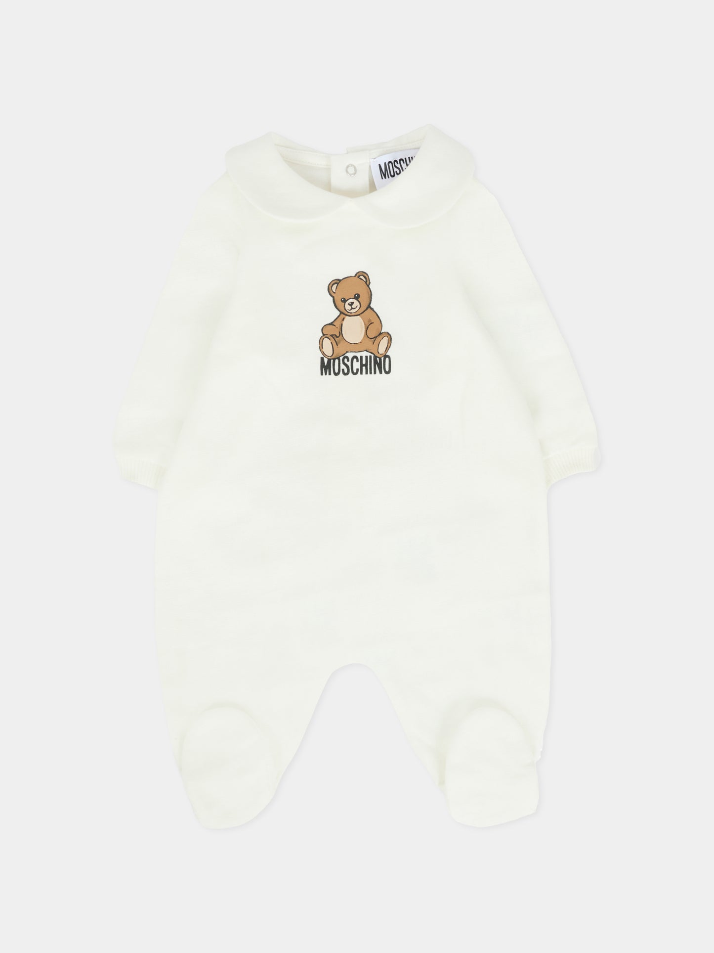 Tutina avorio per neonati con Teddy Bear,Moschino Kids,MUT04I LCA40 10063