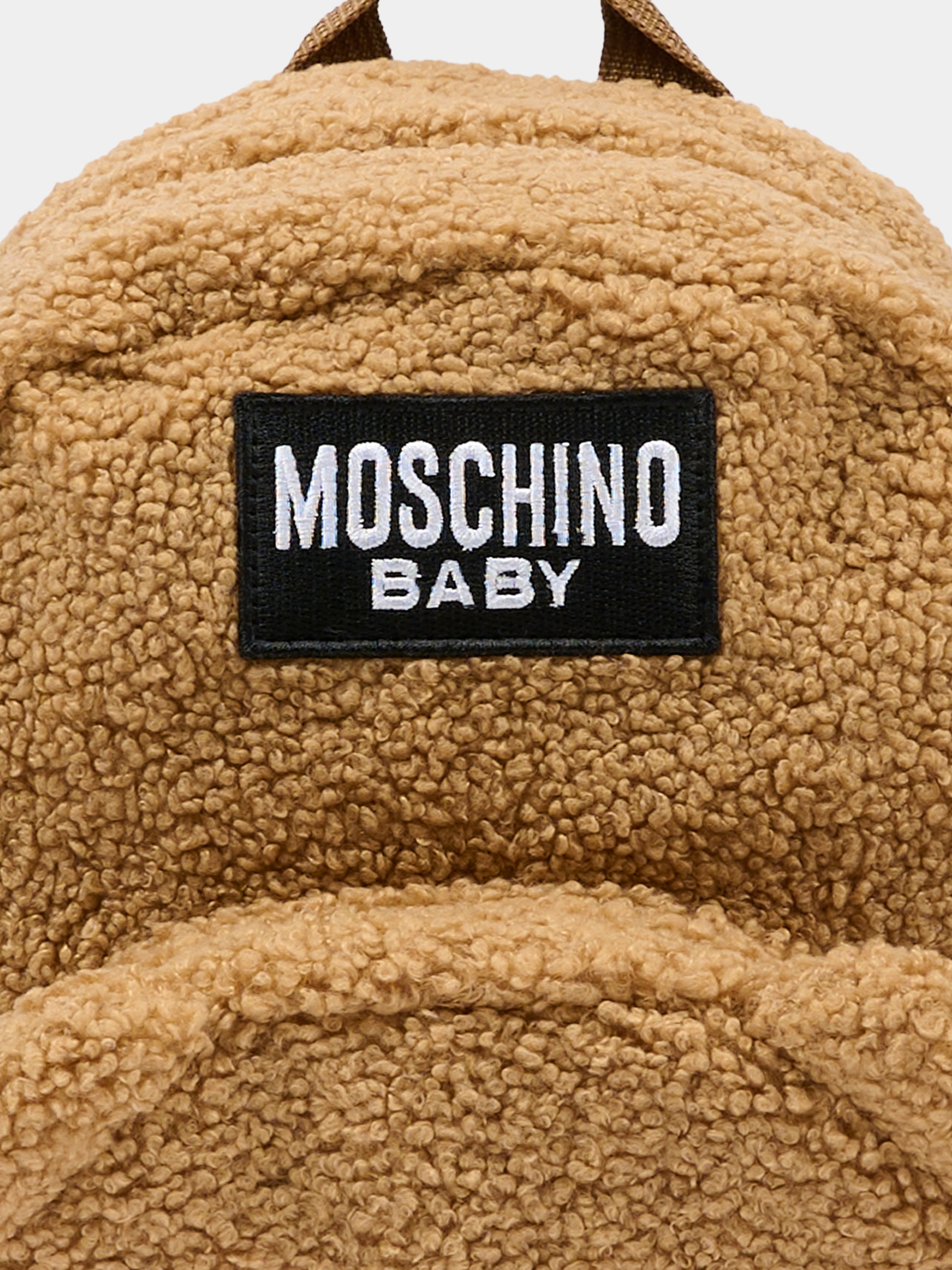 Zaino marrone per neonati con Teddy Bear,Moschino Kids,MUX05D LIA00 20351