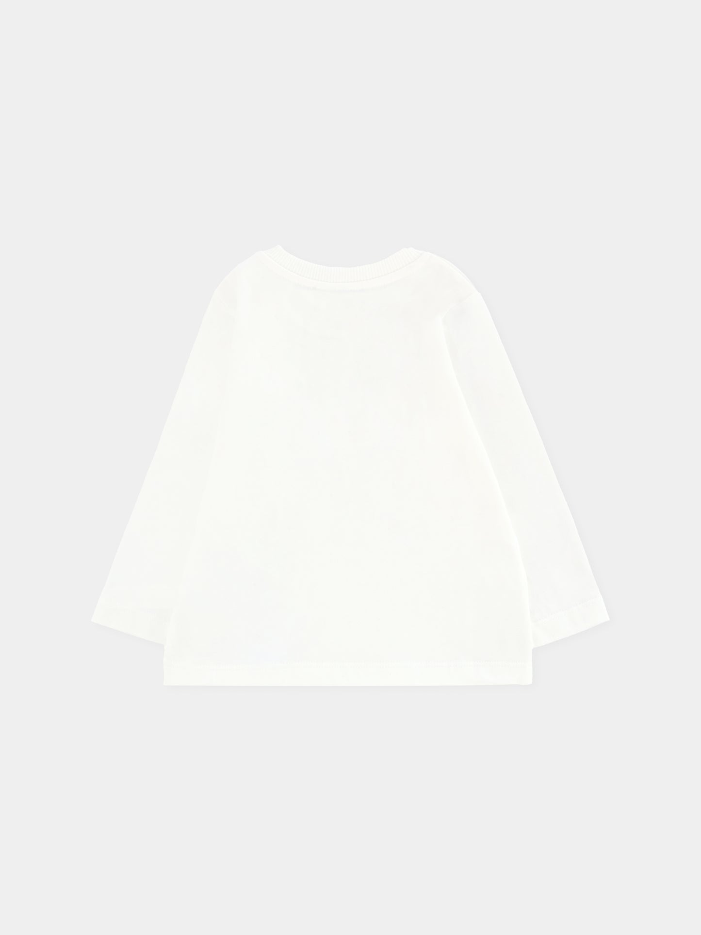 T-shirt avorio per neonati con logo e Teddy Bear,Moschino Kids,MVO00R LAA10 10063