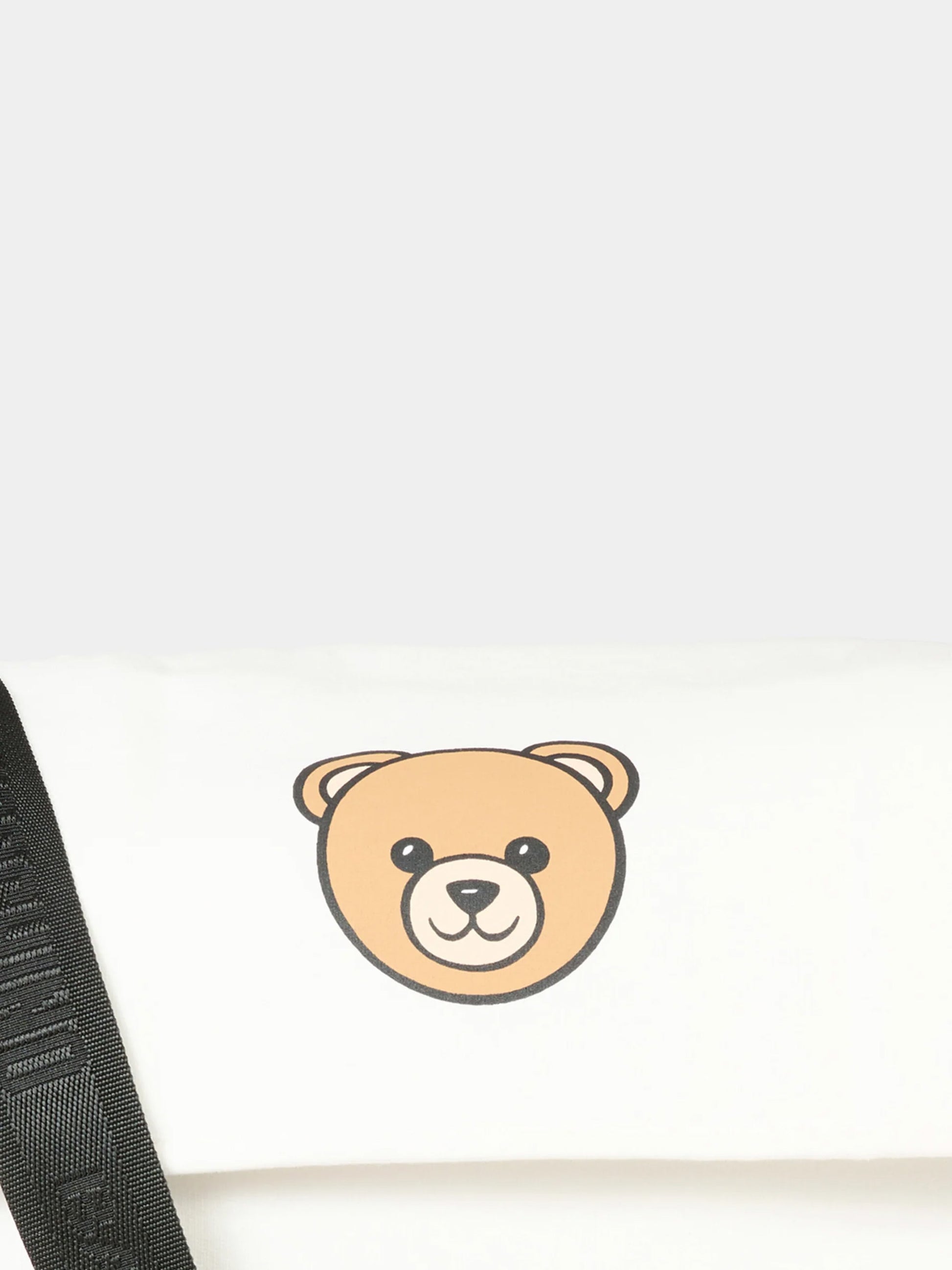 Borsa mamma avorio per neonati con Teddy Bear,Moschino Kids,MXX03D LCA40 10063