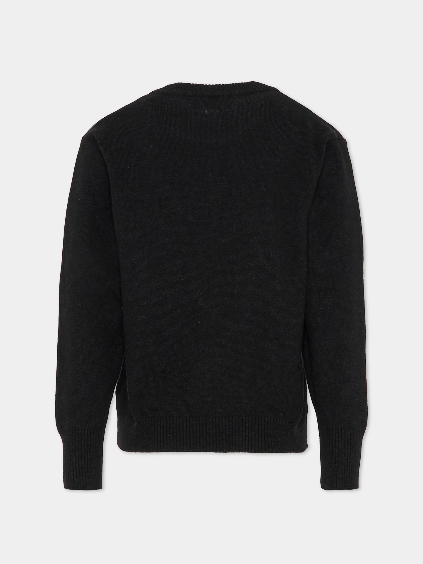 Maglione nero per bambino con logo,Dondup Kids,DMMA028 C FL078 N000