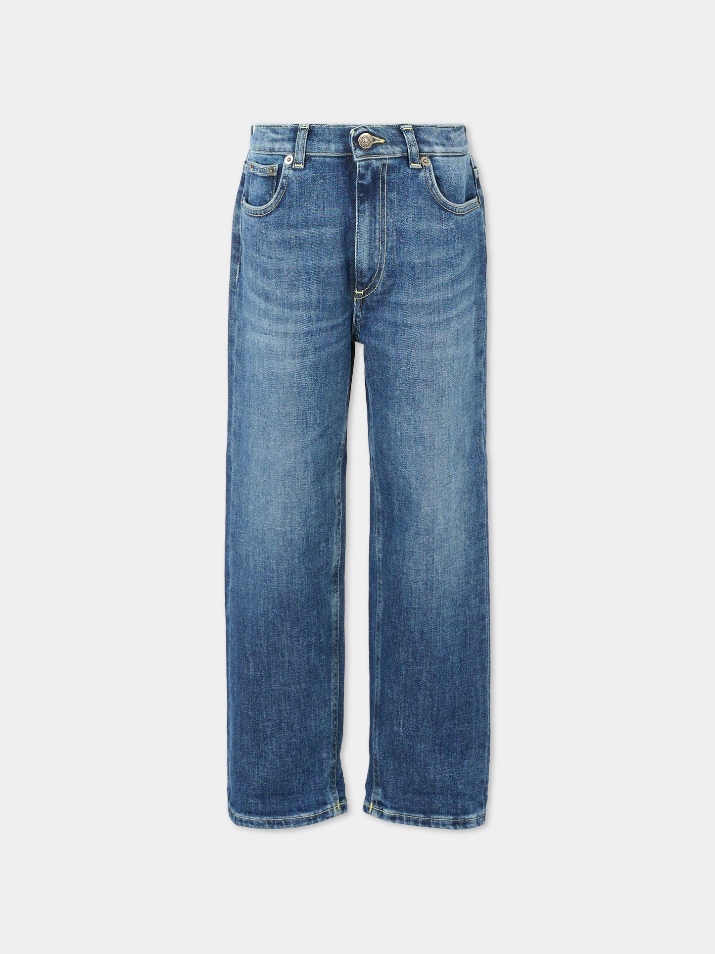 Jeans blu per bambino con logo,Dondup Kids,DMPA175 C DS056 4999