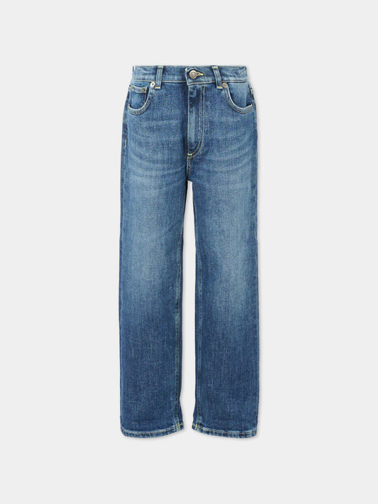 Jeans blu per bambino con logo,Dondup Kids,DMPA175 C DS056 4999