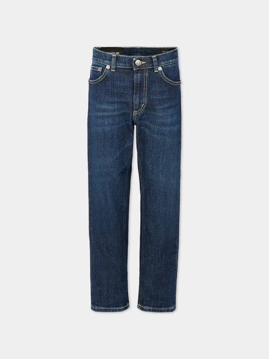 Jeans blu per bambino con logo,Dondup Kids,DMPA157 C DS056 4000