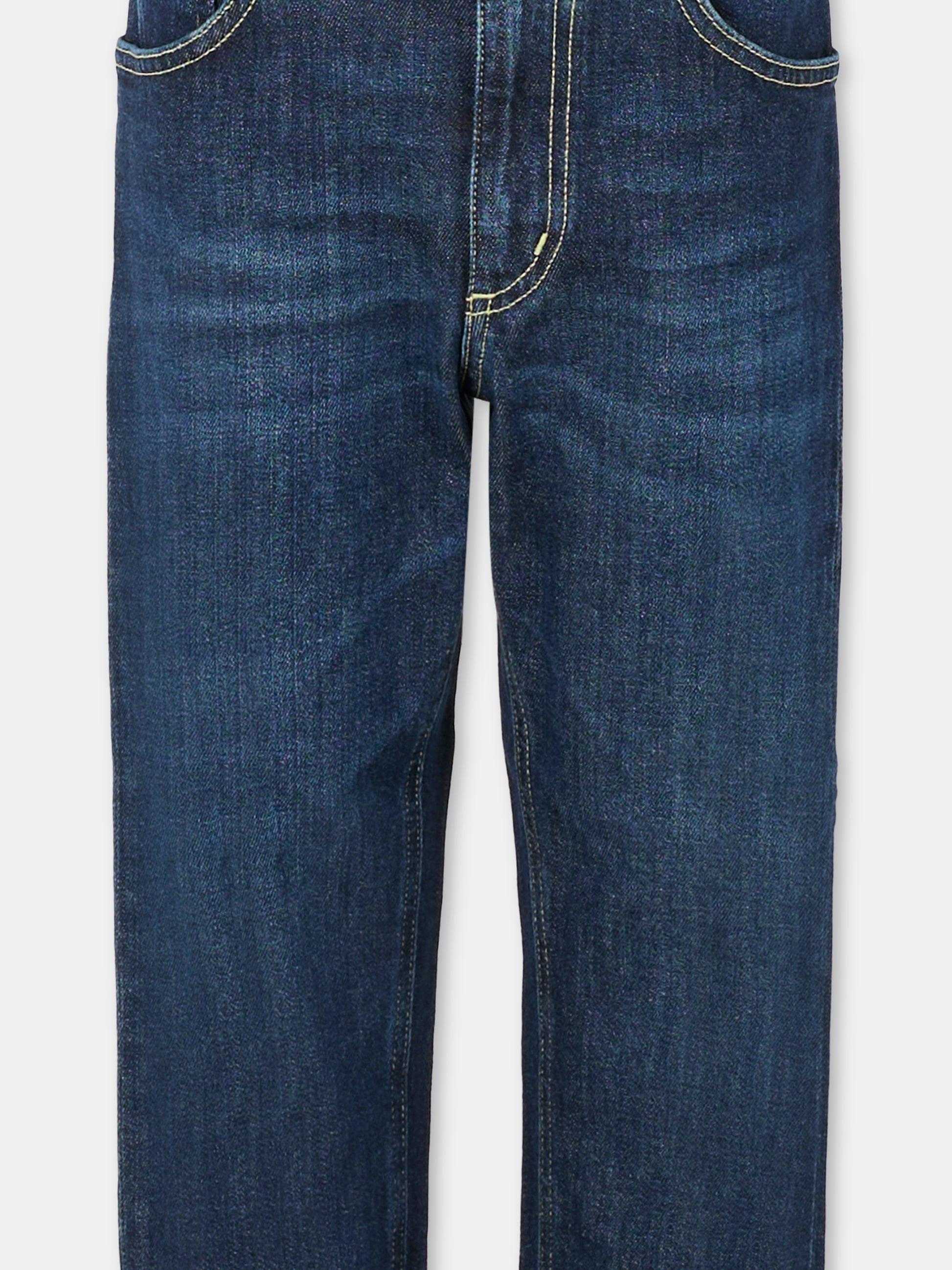 Jeans blu per bambino con logo,Dondup Kids,DMPA157 C DS056 4000