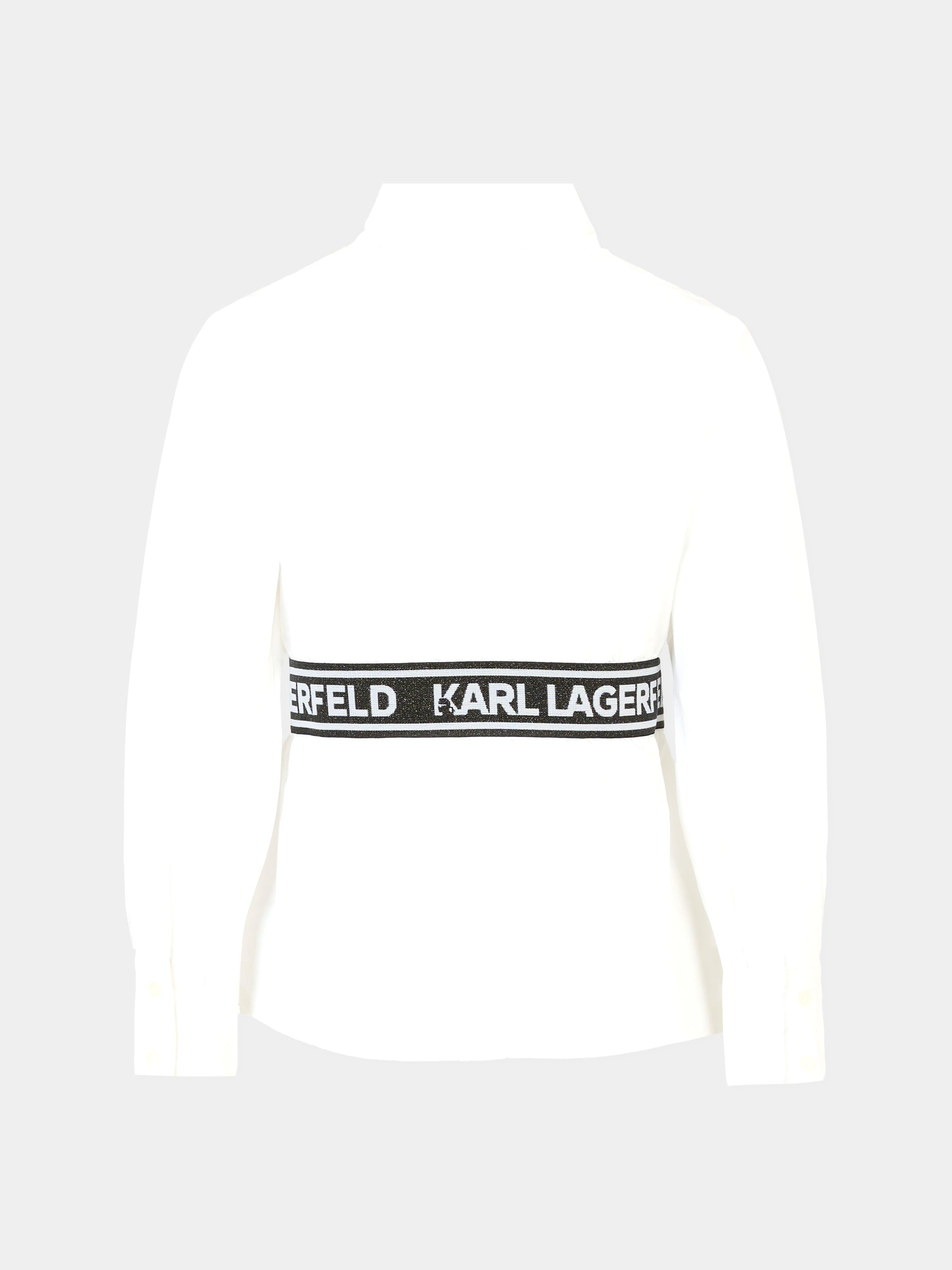 Camicia bianca per bambina con logo,Karl Lagerfeld Kids,Z30587 10P