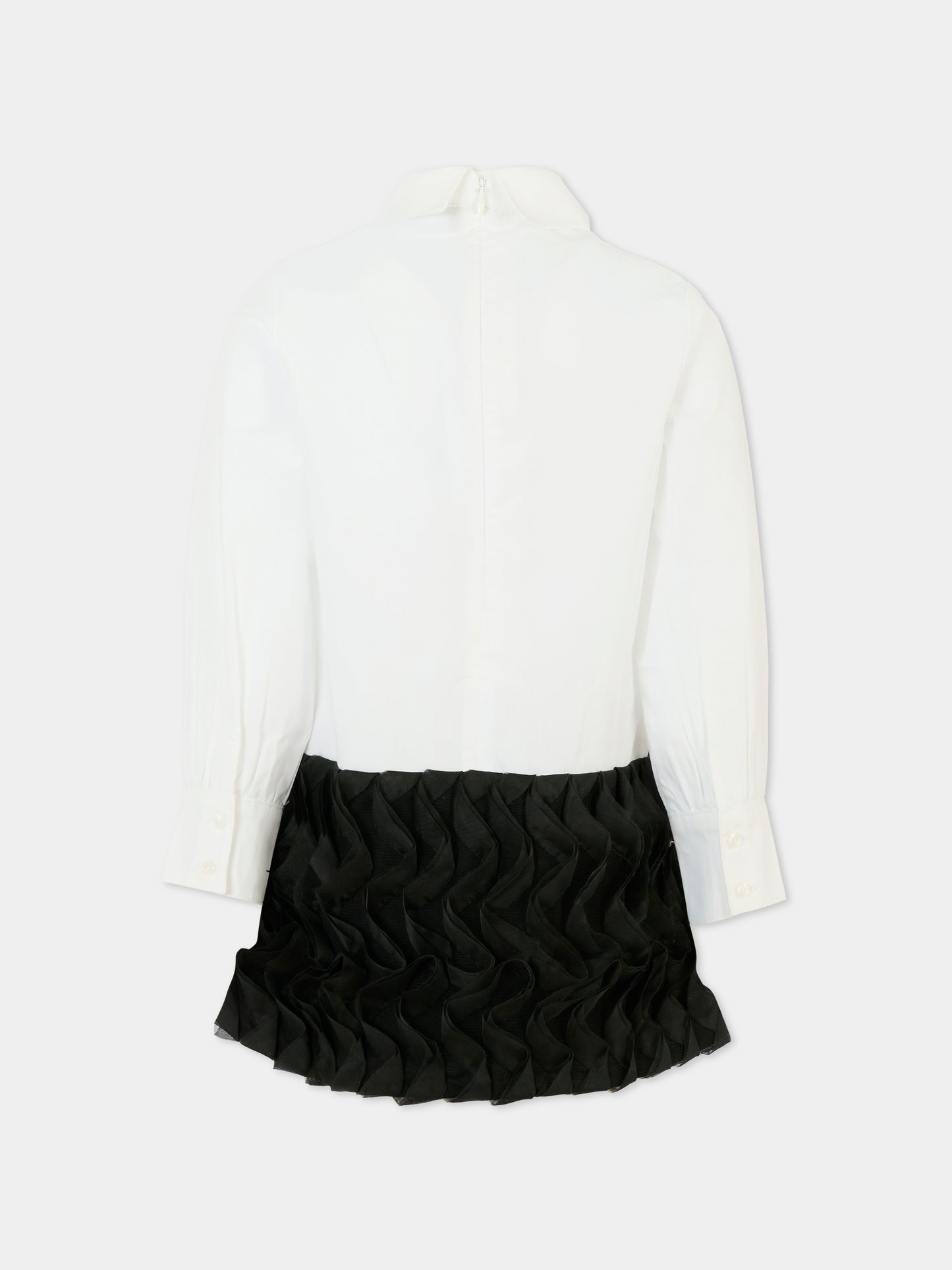 Vestito bianco per bambina con logo,Karl Lagerfeld Kids,Z30617 N50