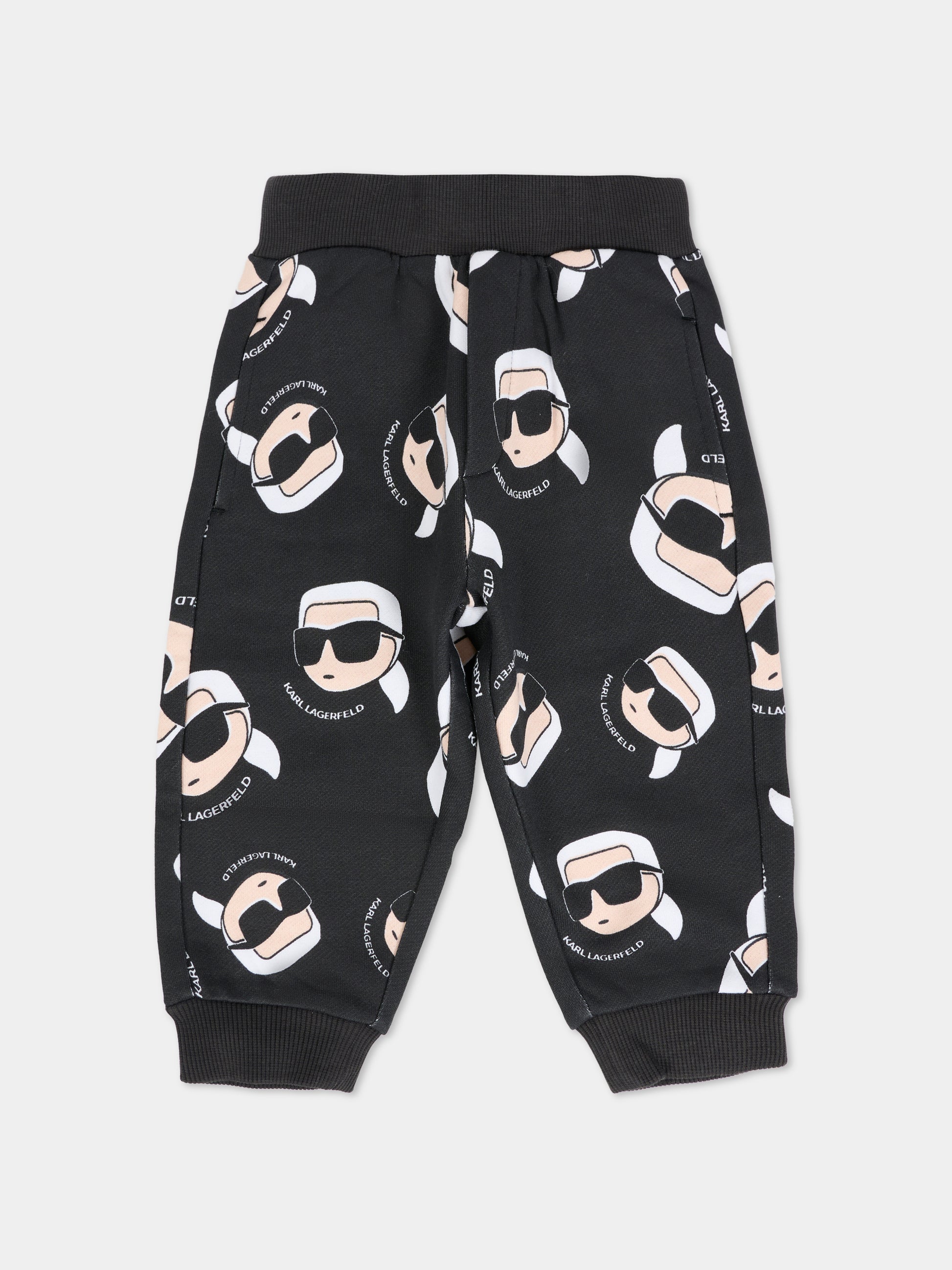 Pantaloni neri per neonati con Karl Lagerfeld,Karl Lagerfeld Kids,Z30662 09B