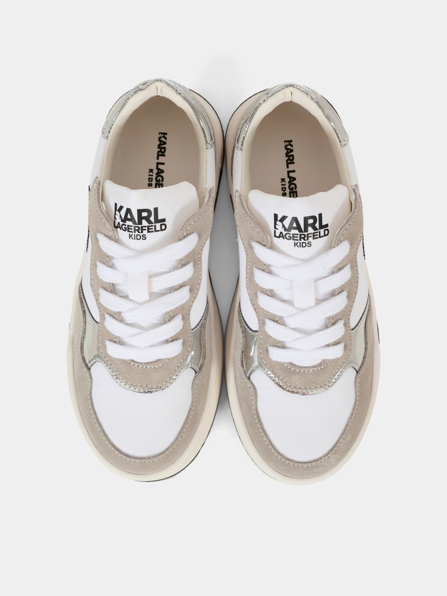 Sneakers bianche per bambina con Choupette,Karl Lagerfeld Kids,Z30986 10P