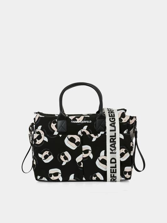 Borsa mamma nera per neonati con Karl Lagerfeld,Karl Lagerfeld Kids,Z30998 09B