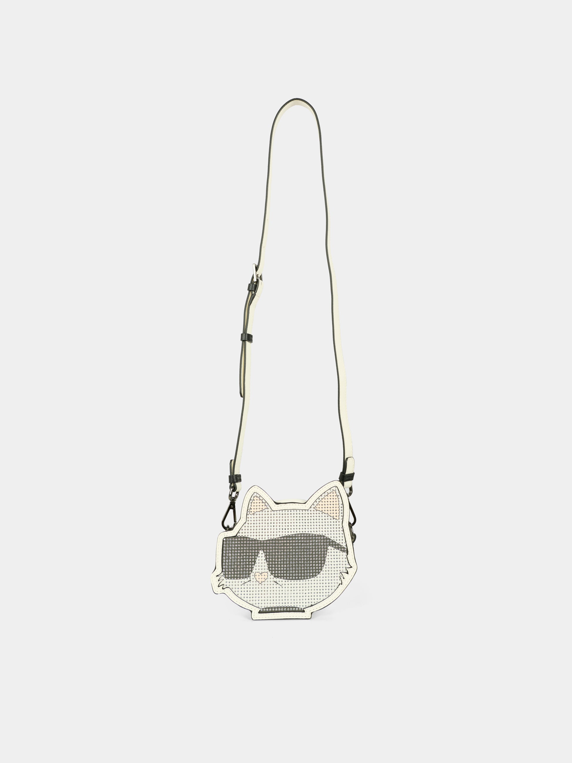 Borsa bianca per bambina con Choupette,Karl Lagerfeld Kids,Z31021 10P