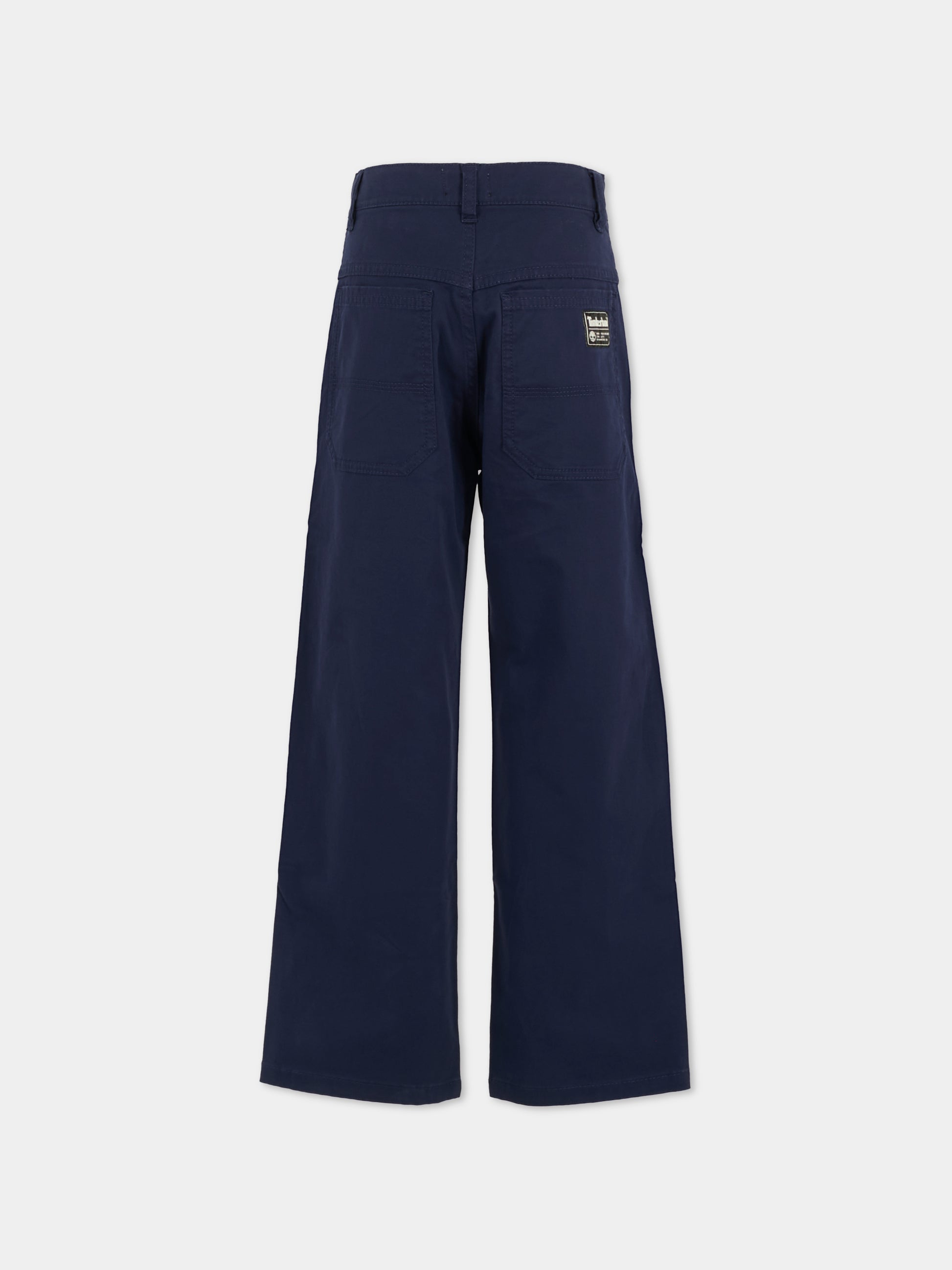 Pantaloni blu per bambino con patch,Timberland,T60575 85T