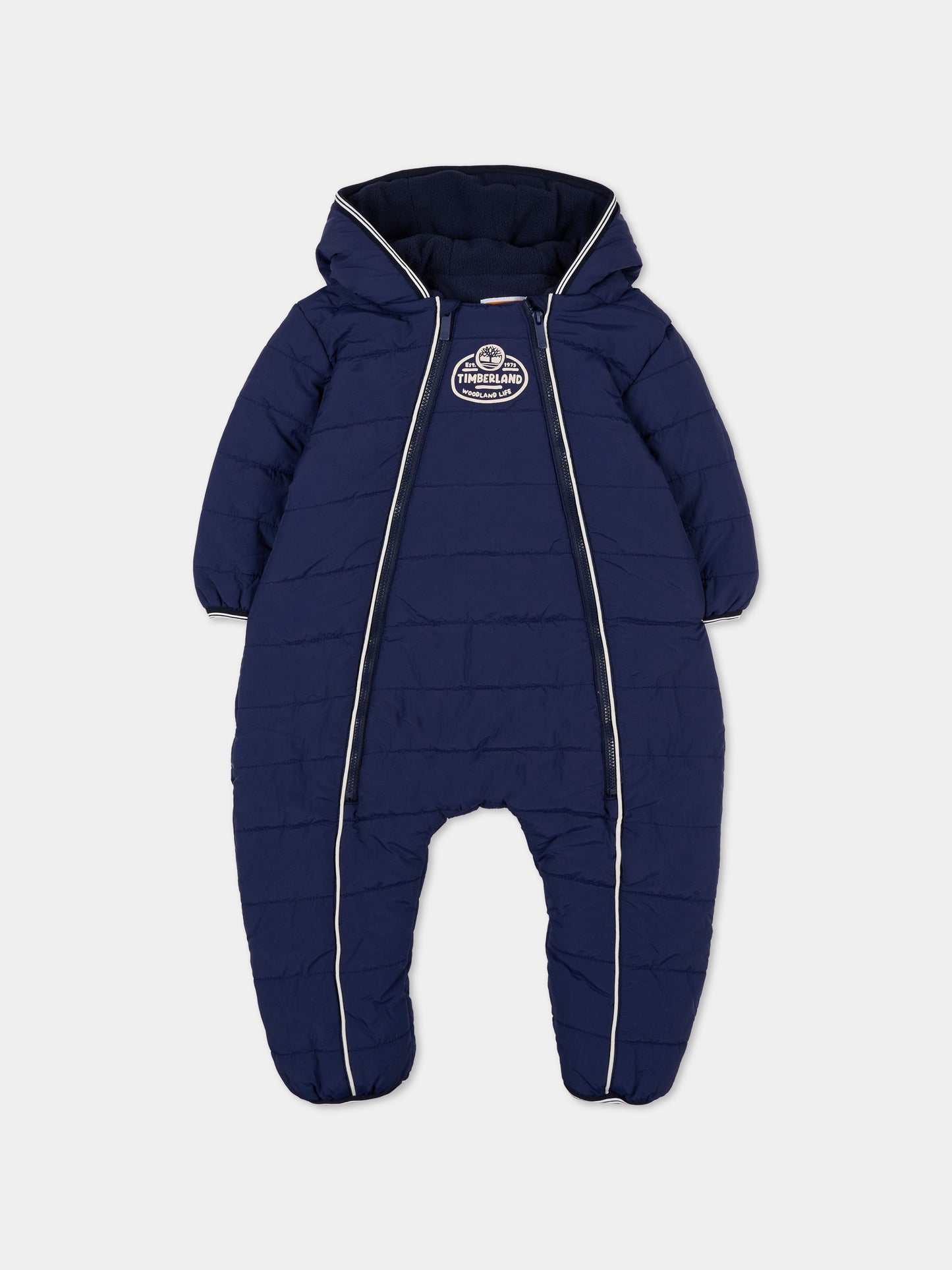 Tuta da neve blu per neonato con logo,Timberland,T60629 85T