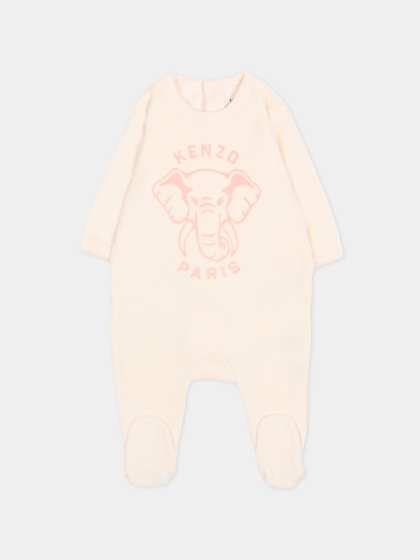 Set tutina rosa per neonata con elefante,Kenzo Kids,K61248 47R