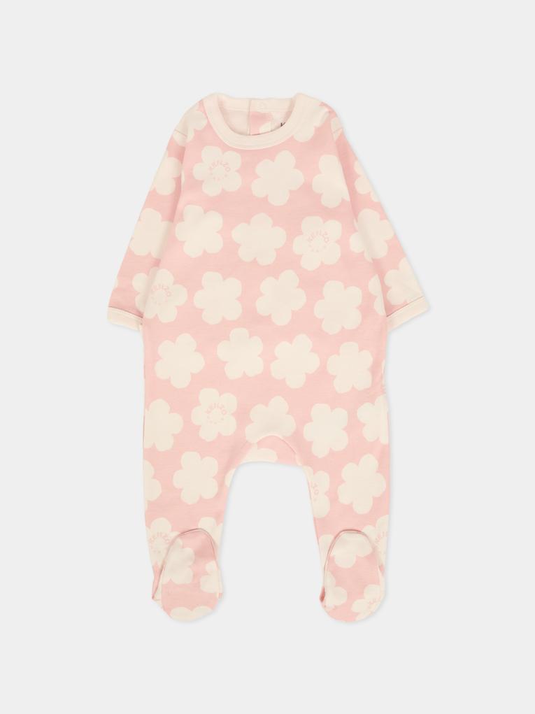 Set tutina rosa per neonata con papavero,Kenzo Kids,K61251 47R