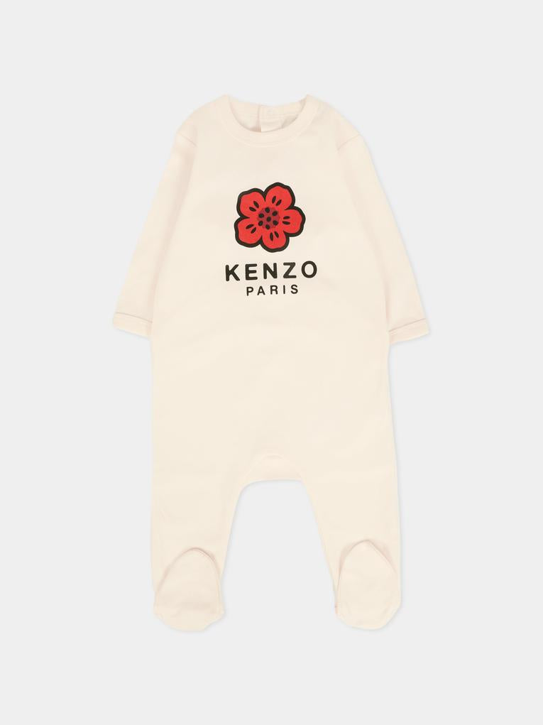 Set tutina rosa per neonata con papavero,Kenzo Kids,K61251 47R