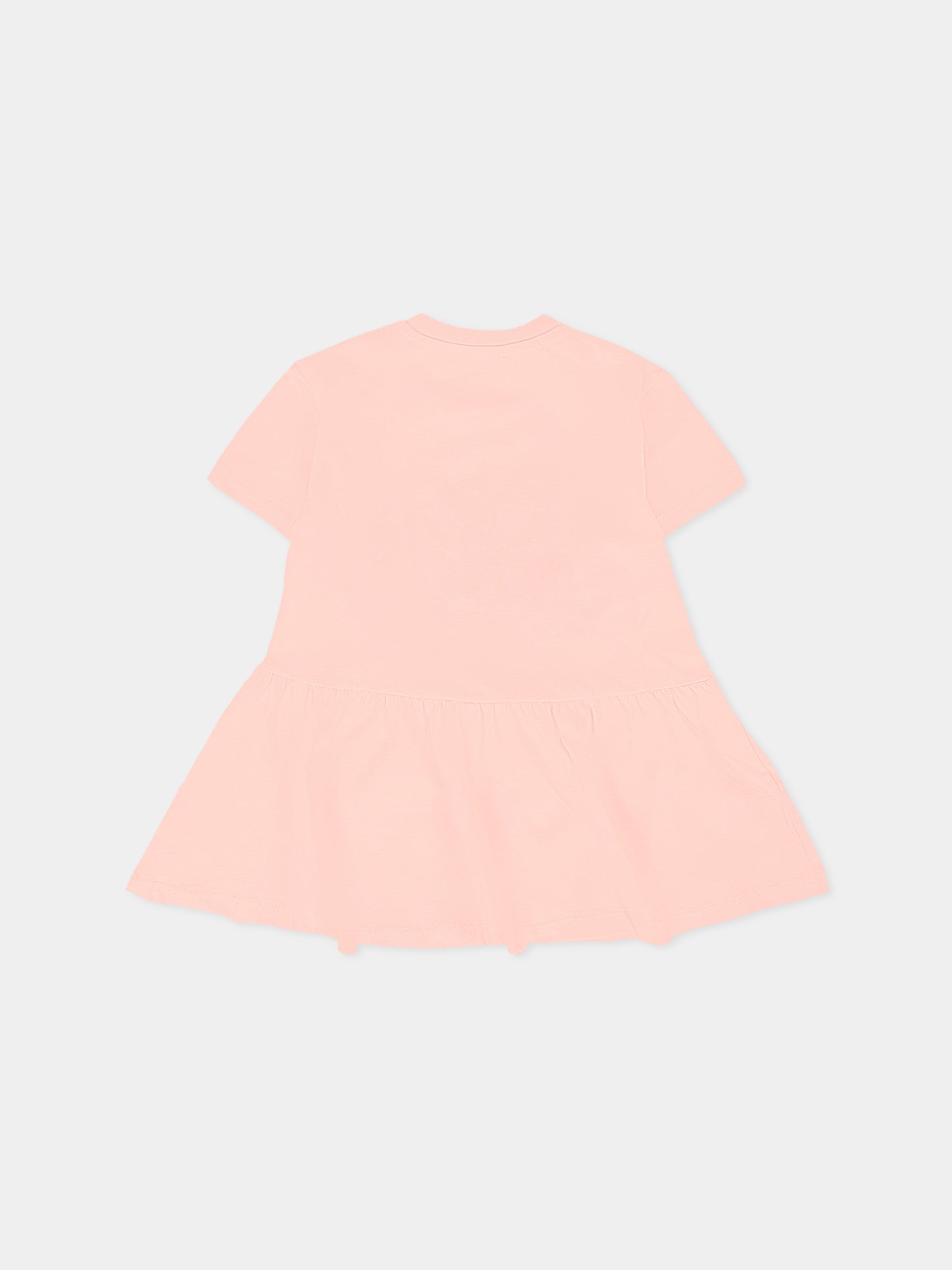 Vestito rosa per neonata con papavero,Kenzo Kids,K61267 47H