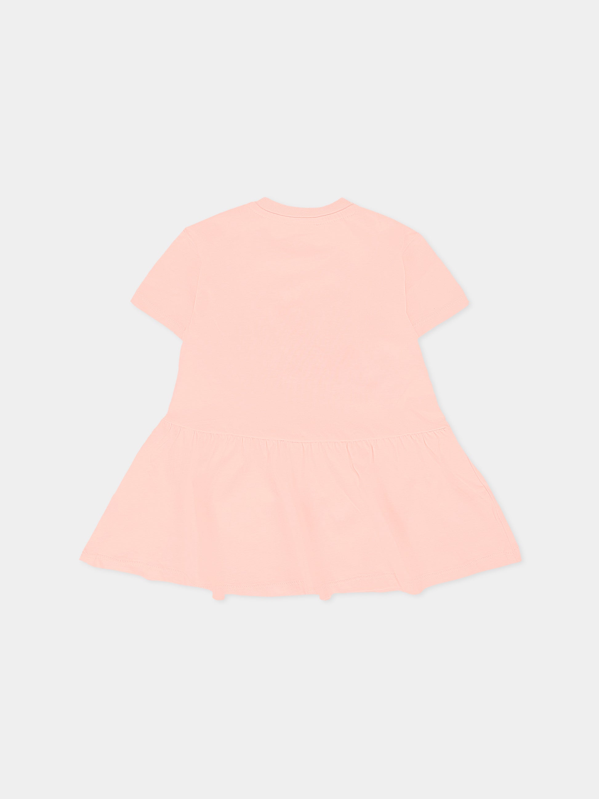 Vestito rosa per neonata con papavero,Kenzo Kids,K61267 47H