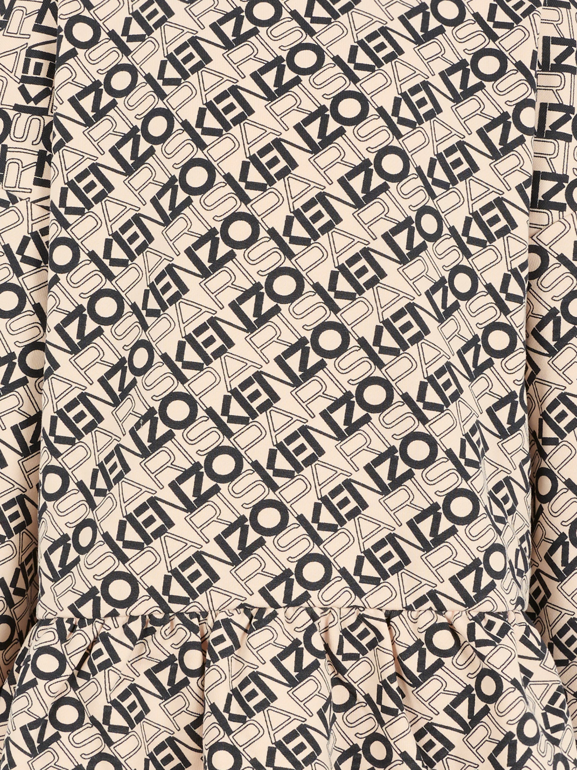 Vestito rosa per bambina con logo all over,Kenzo Kids,K61355 46M