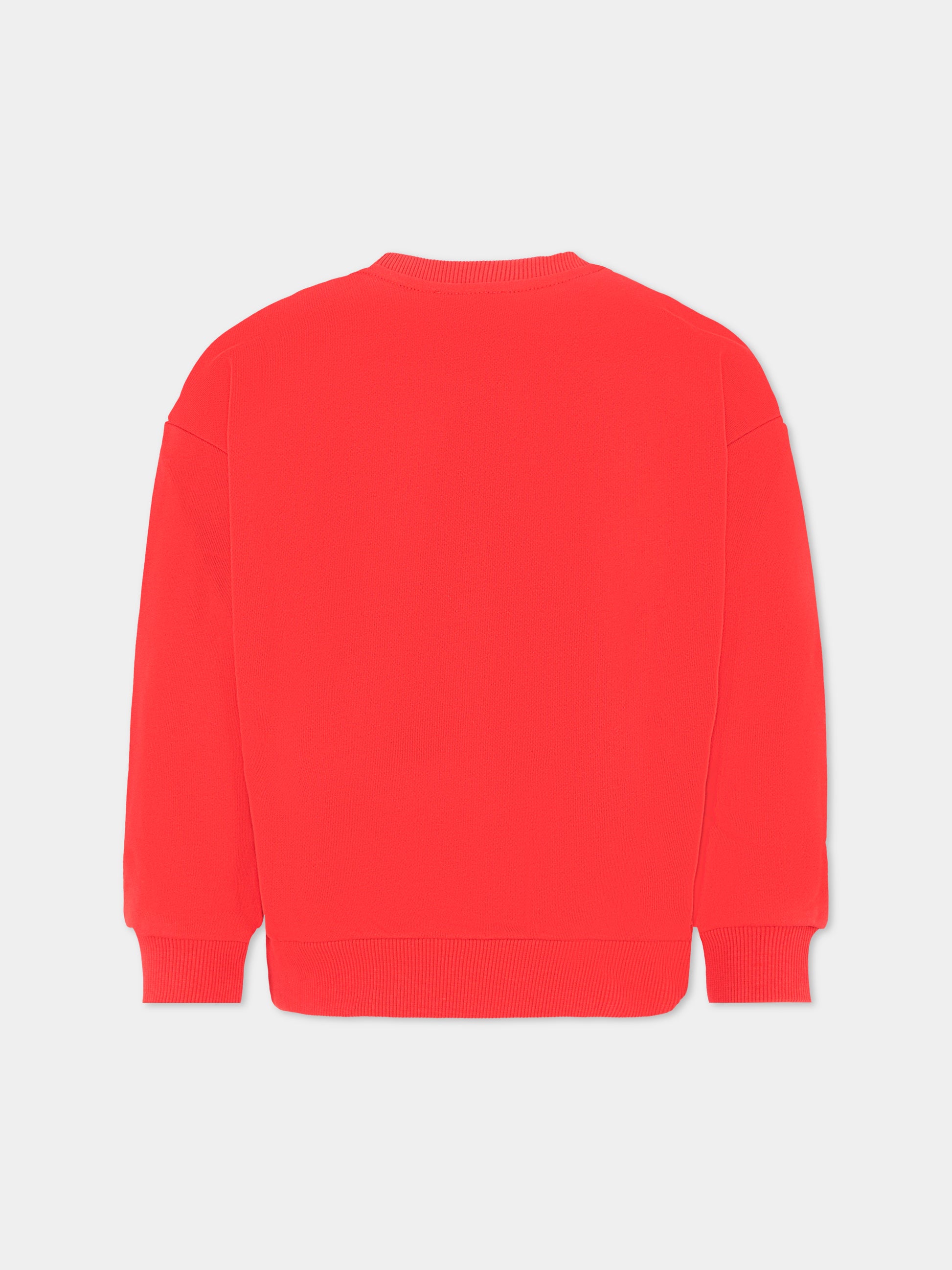 Felpa rossa per bambini con Lucky Tiger,Kenzo Kids,K61432 968